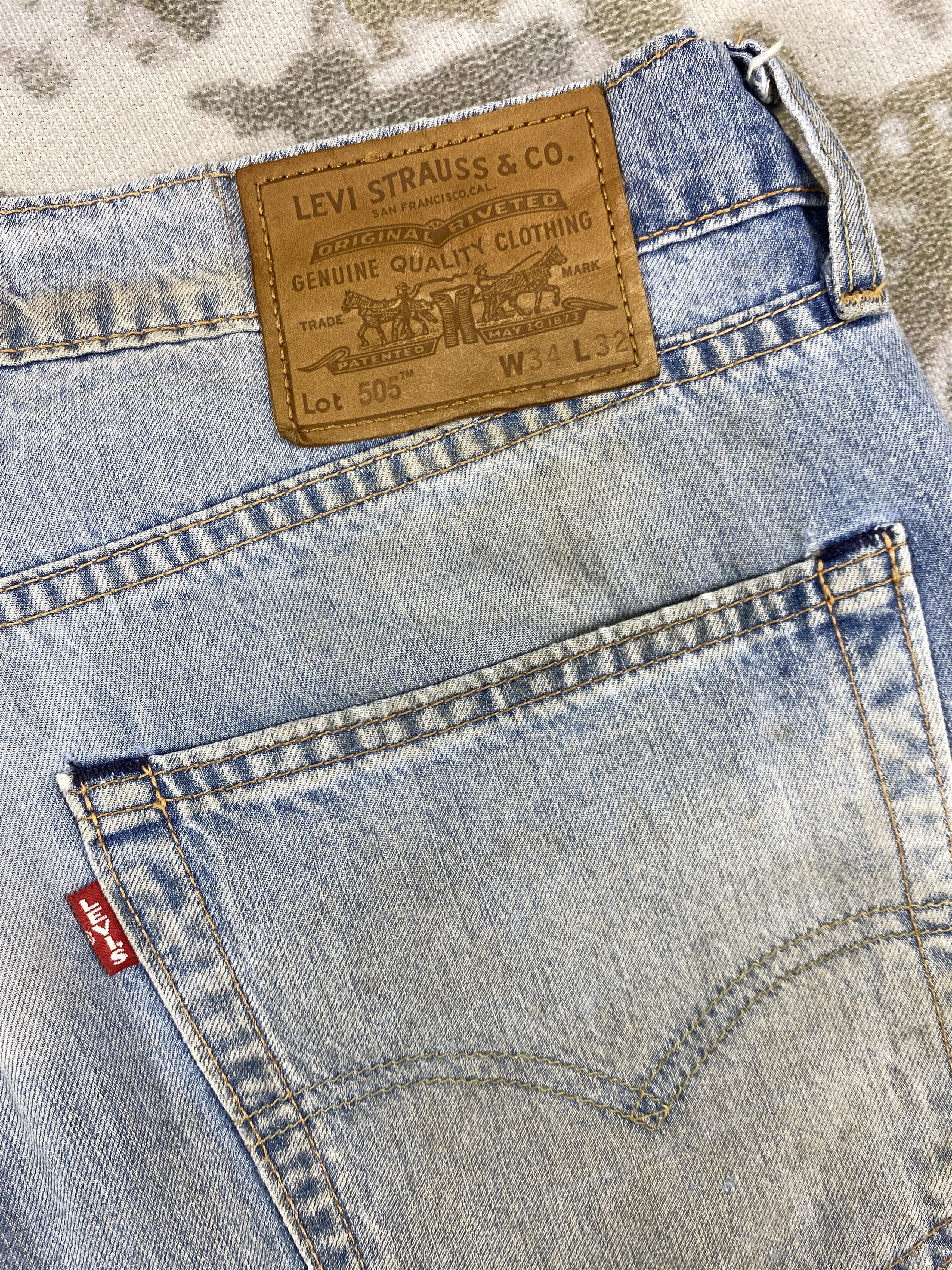 Levi's Blue Wash Vintage Levi's 505 Jeans 34x29 Denim - JN1811 Size US 34 / EU 50 - 15 Thumbnail