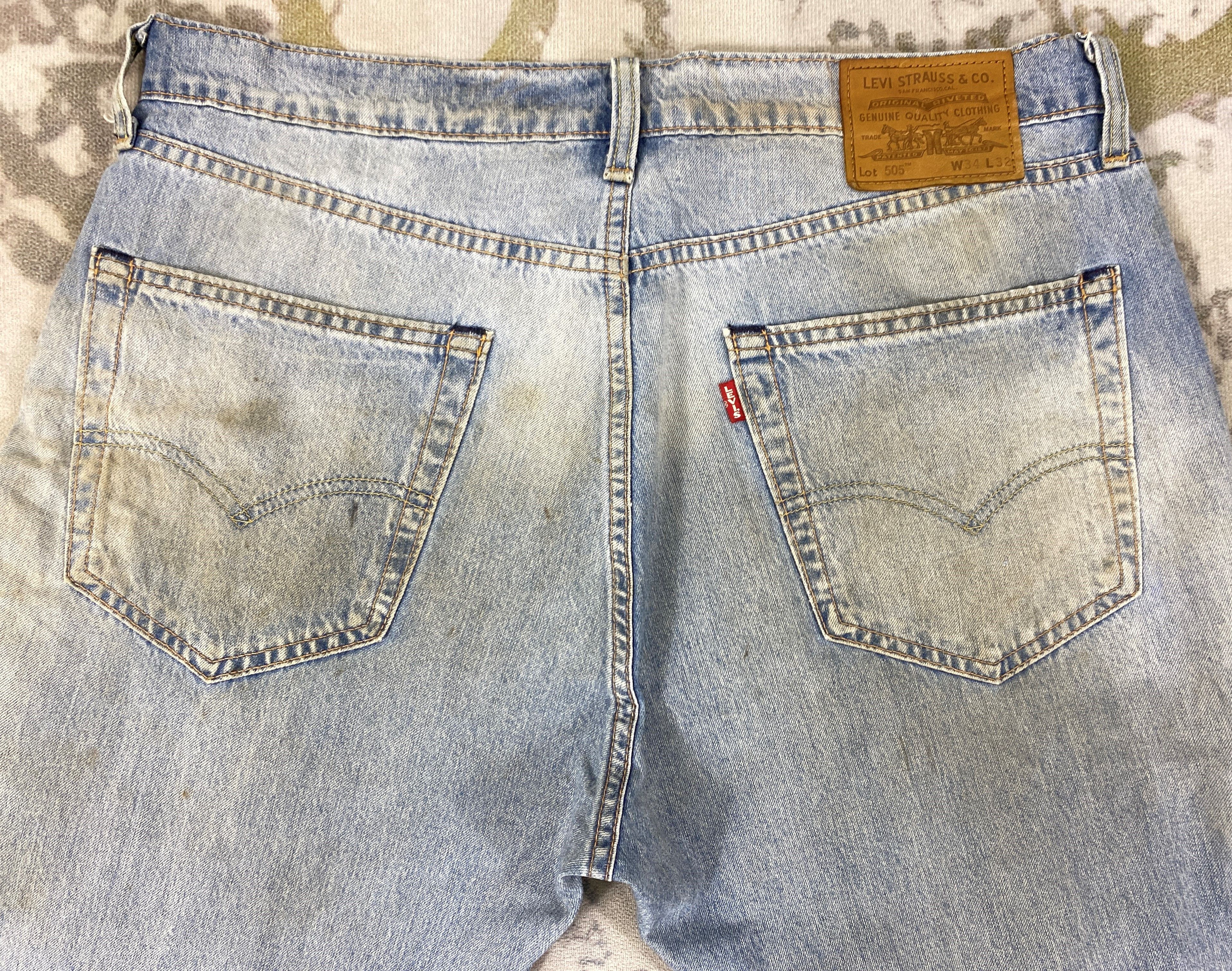 Levi's Blue Wash Vintage Levi's 505 Jeans 34x29 Denim - JN1811 Size US 34 / EU 50 - 4 Thumbnail