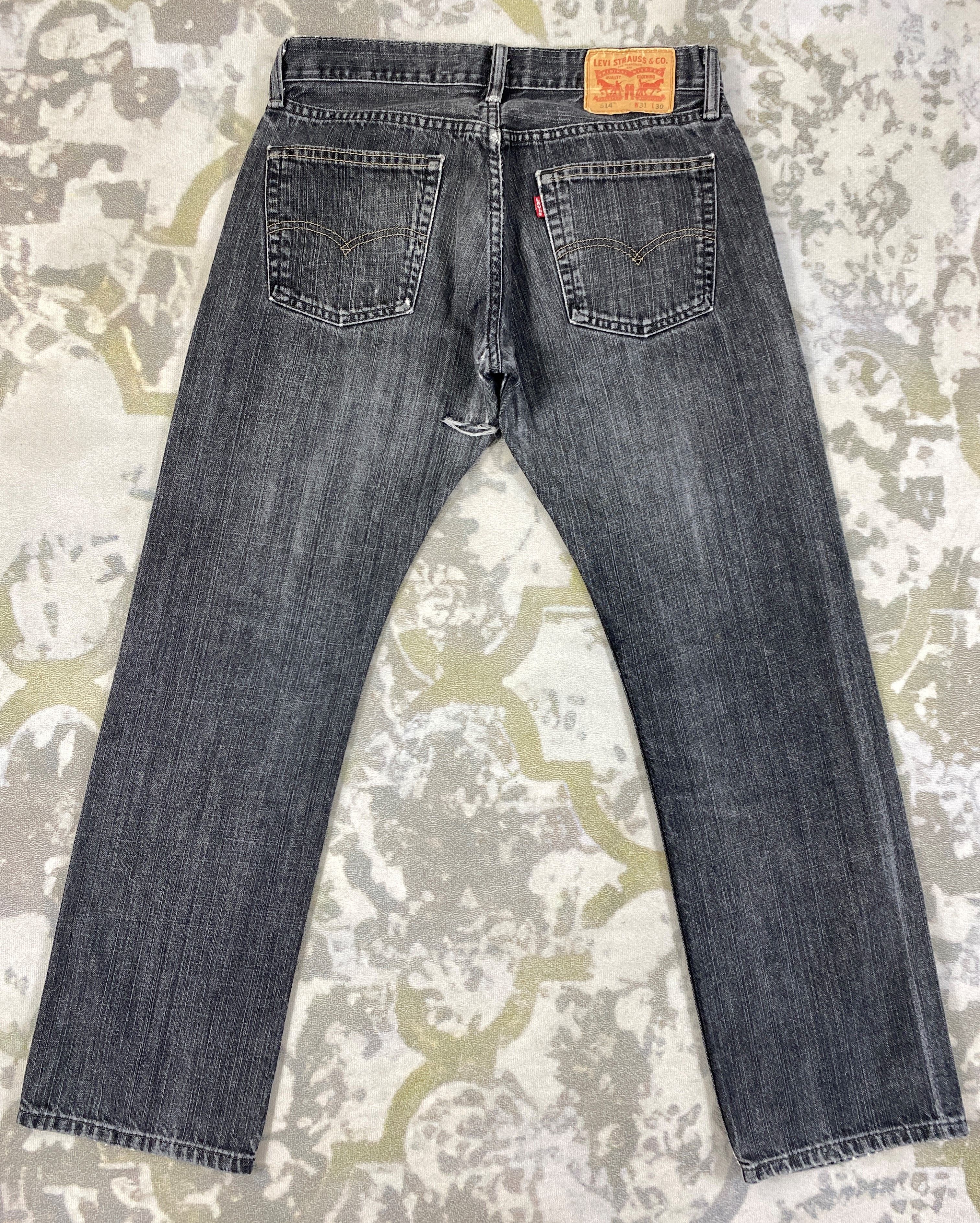 Levi's Black Distressed Vintage Levi's 514 Jeans 31x30 - JN2086 Size US 31 - 2 Thumbnail