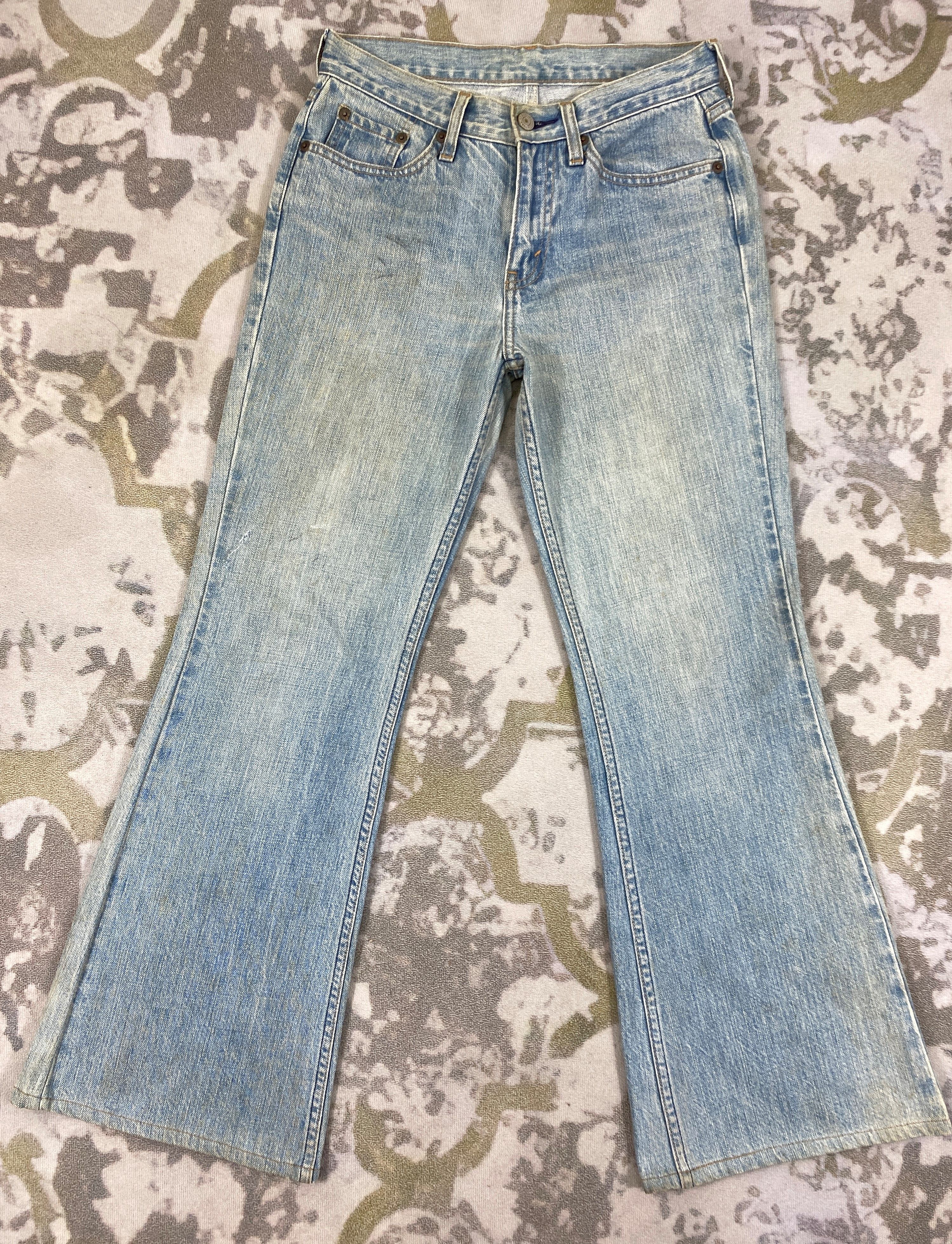 Light Blue Wash Flare Denim Jeans 28x28 Denim - SJ144