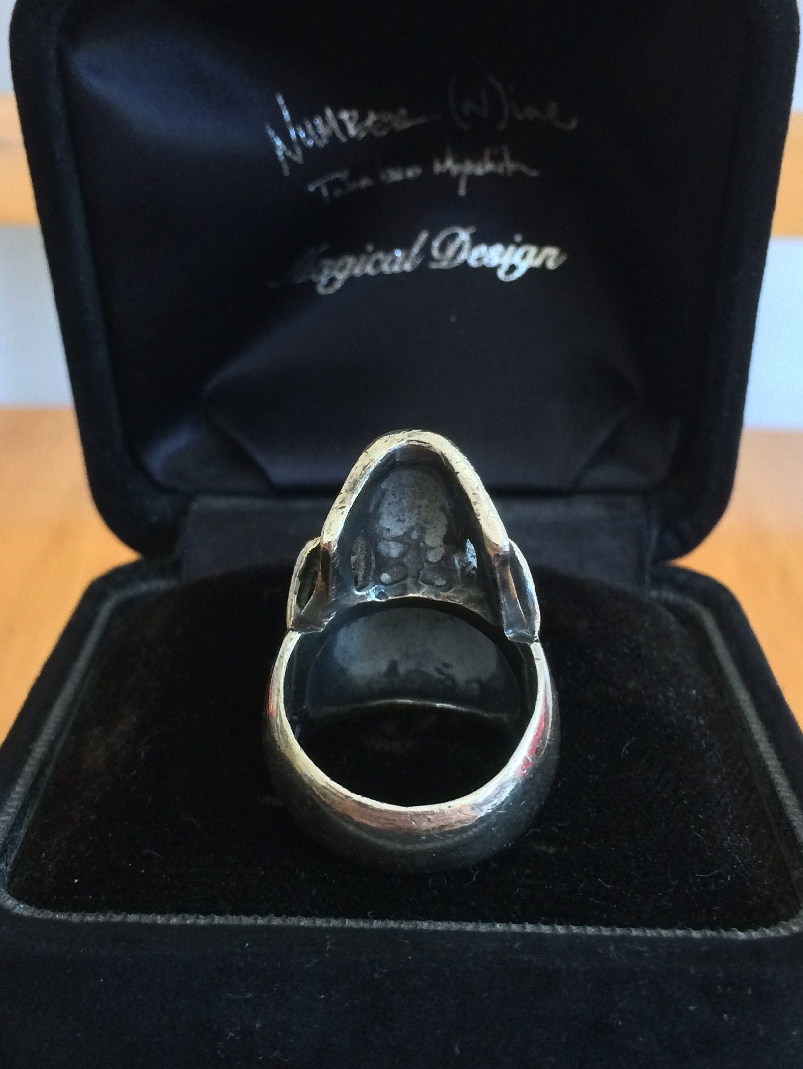 Number (N)ine SS05 "Nightcrawler" Bejeweled Silver Skull Ring w/ box Size ONE SIZE - 6 Thumbnail