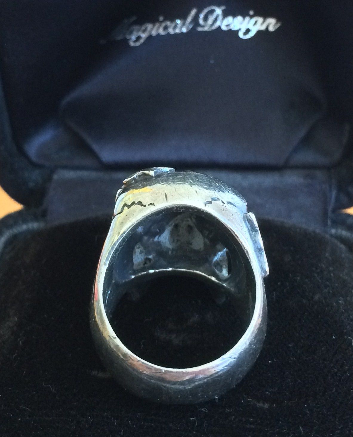 Number (N)ine SS05 "Nightcrawler" Bejeweled Silver Skull Ring w/ box Size ONE SIZE - 5 Thumbnail
