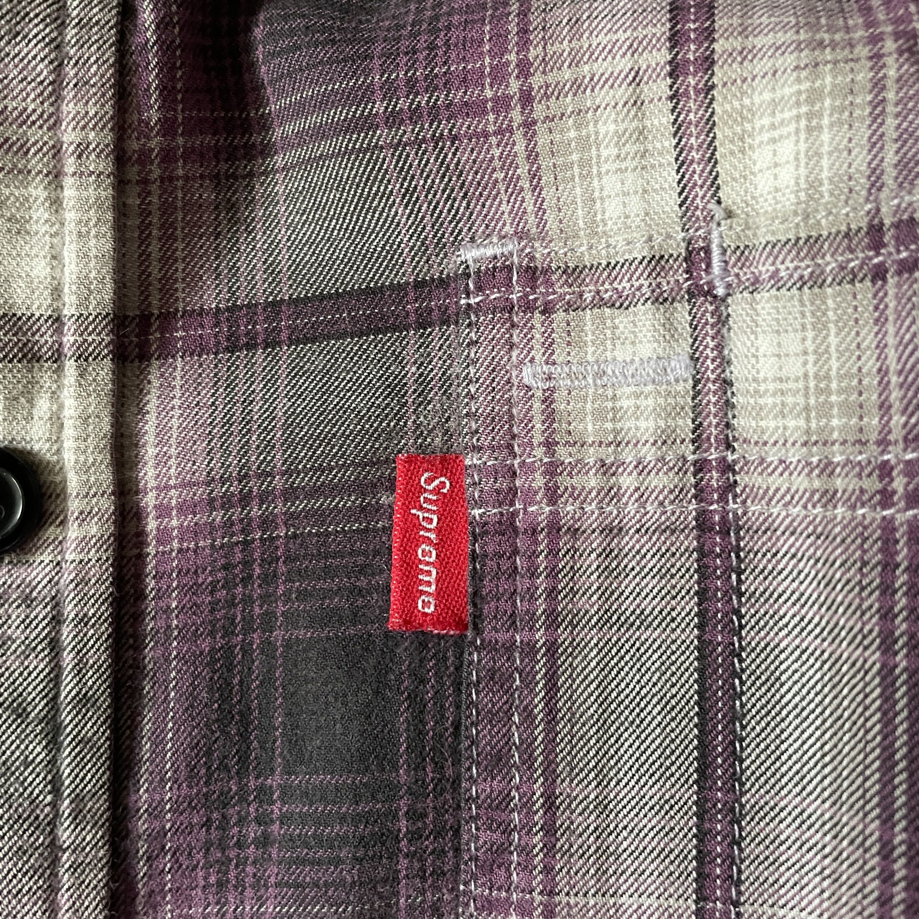 Supreme Supreme - Hombre Plaid Flannel Button Up Shirt Purple FW2010 Size US M / EU 48-50 / 2 - 3 Thumbnail