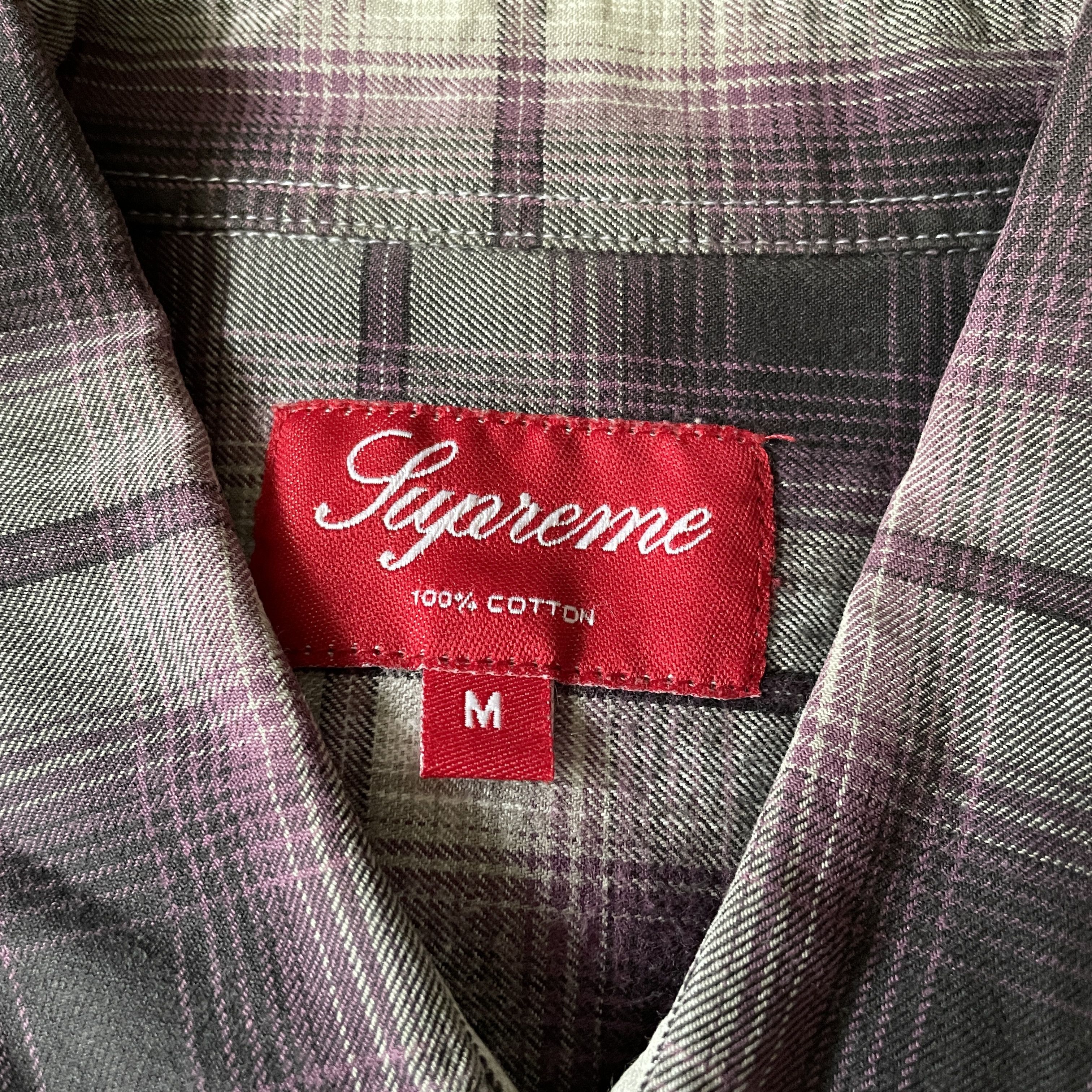 Supreme Supreme - Hombre Plaid Flannel Button Up Shirt Purple FW2010 Size US M / EU 48-50 / 2 - 4 Thumbnail