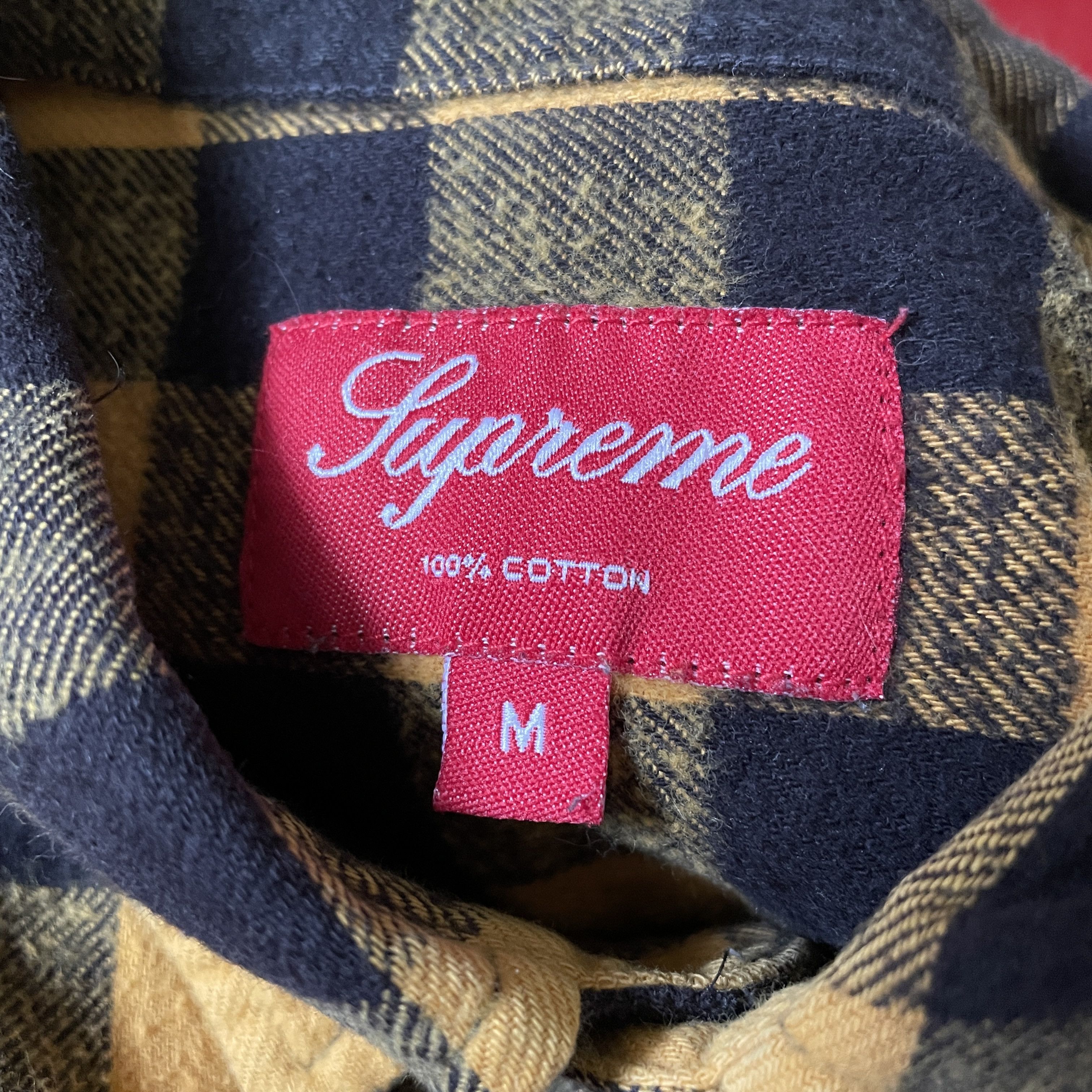 Supreme Supreme - Plaid Flannel Shirt Black/yellow 2000's Size US M / EU 48-50 / 2 - 3 Thumbnail