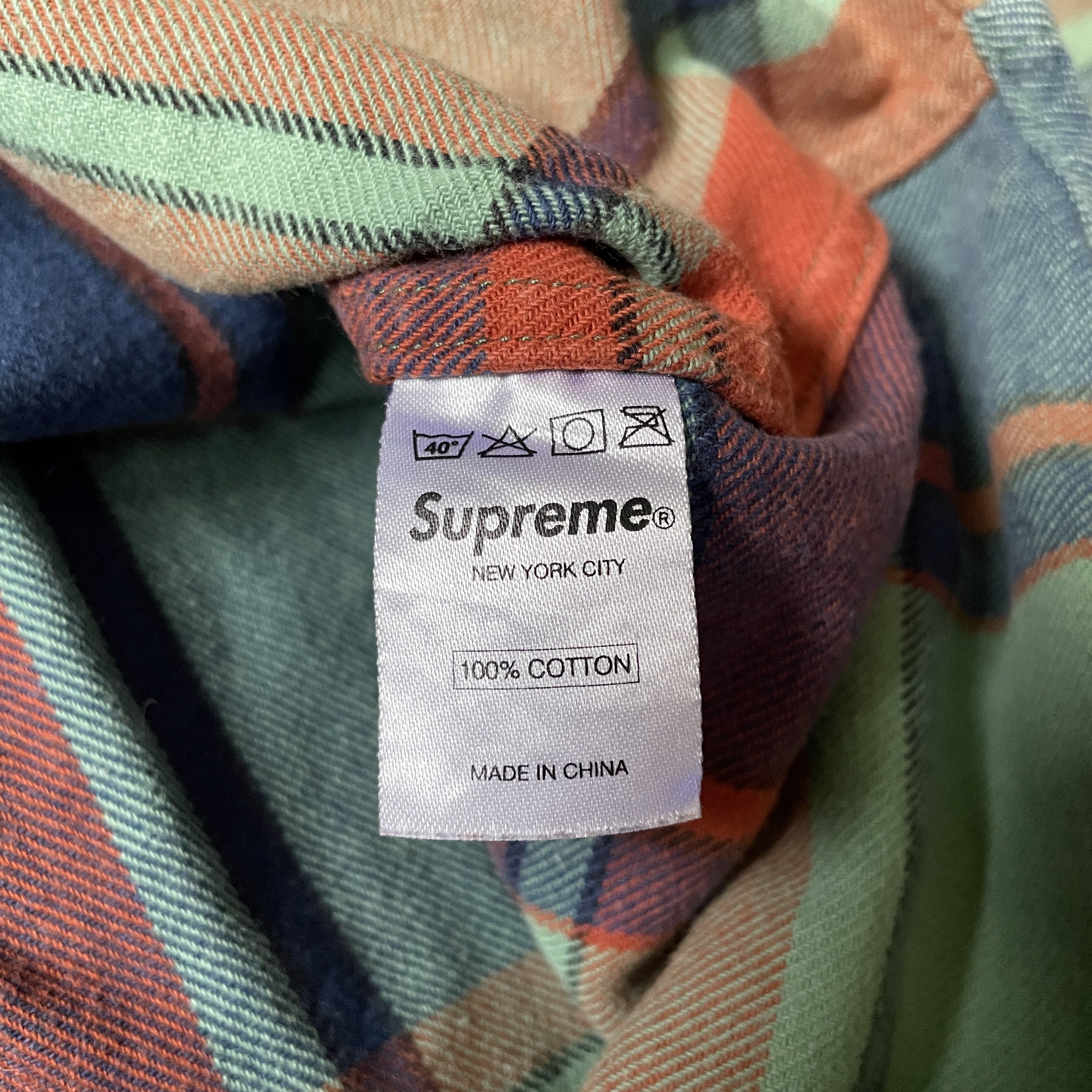 Supreme Supreme - Plaid Flannel Shirt - Aqua Green, Orange & Navy Size US M / EU 48-50 / 2 - 5 Thumbnail
