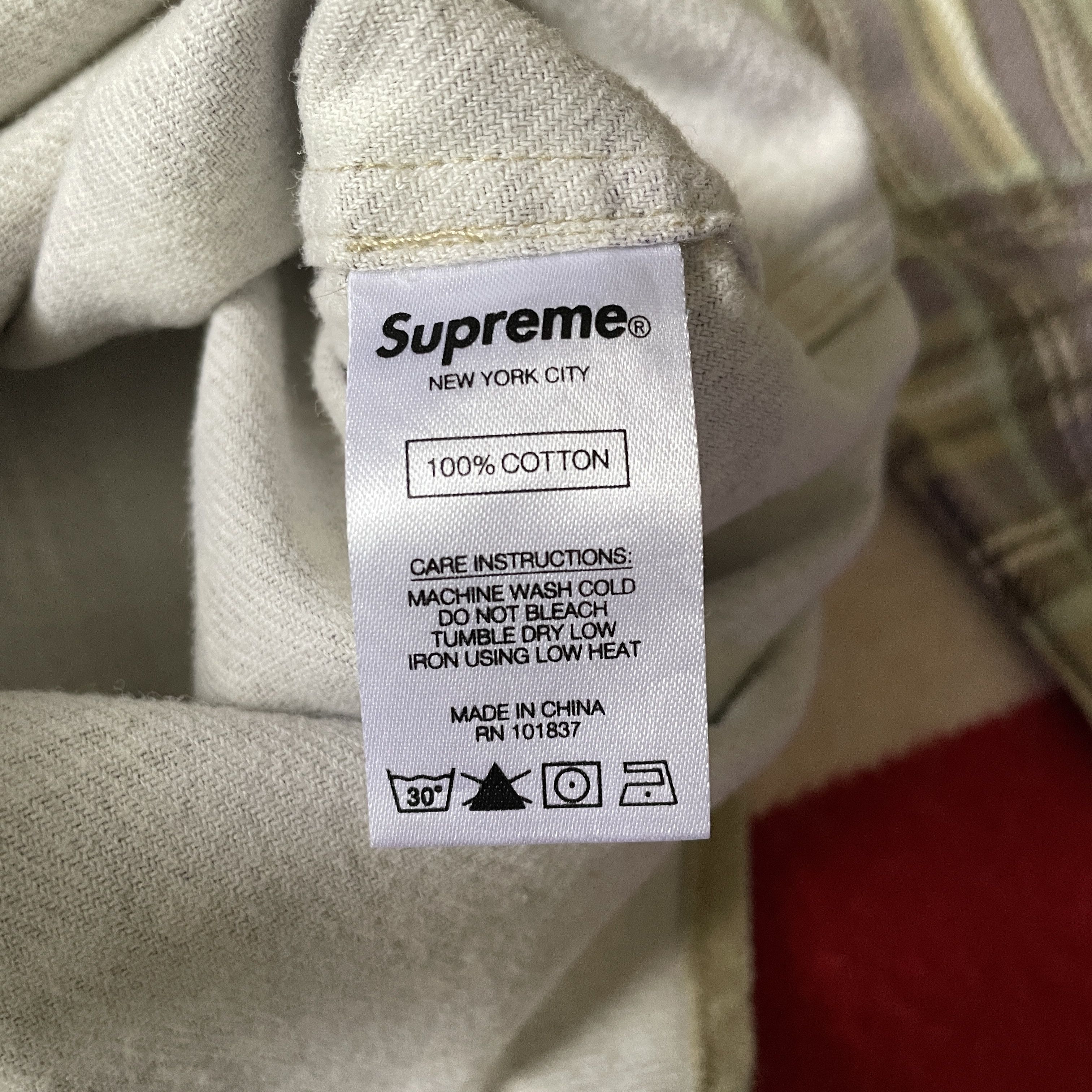 Supreme Supreme - Printed Plaid Shirt S/S2020 Tan (Fits M, Sz Small) Size US S / EU 44-46 / 1 - 4 Thumbnail