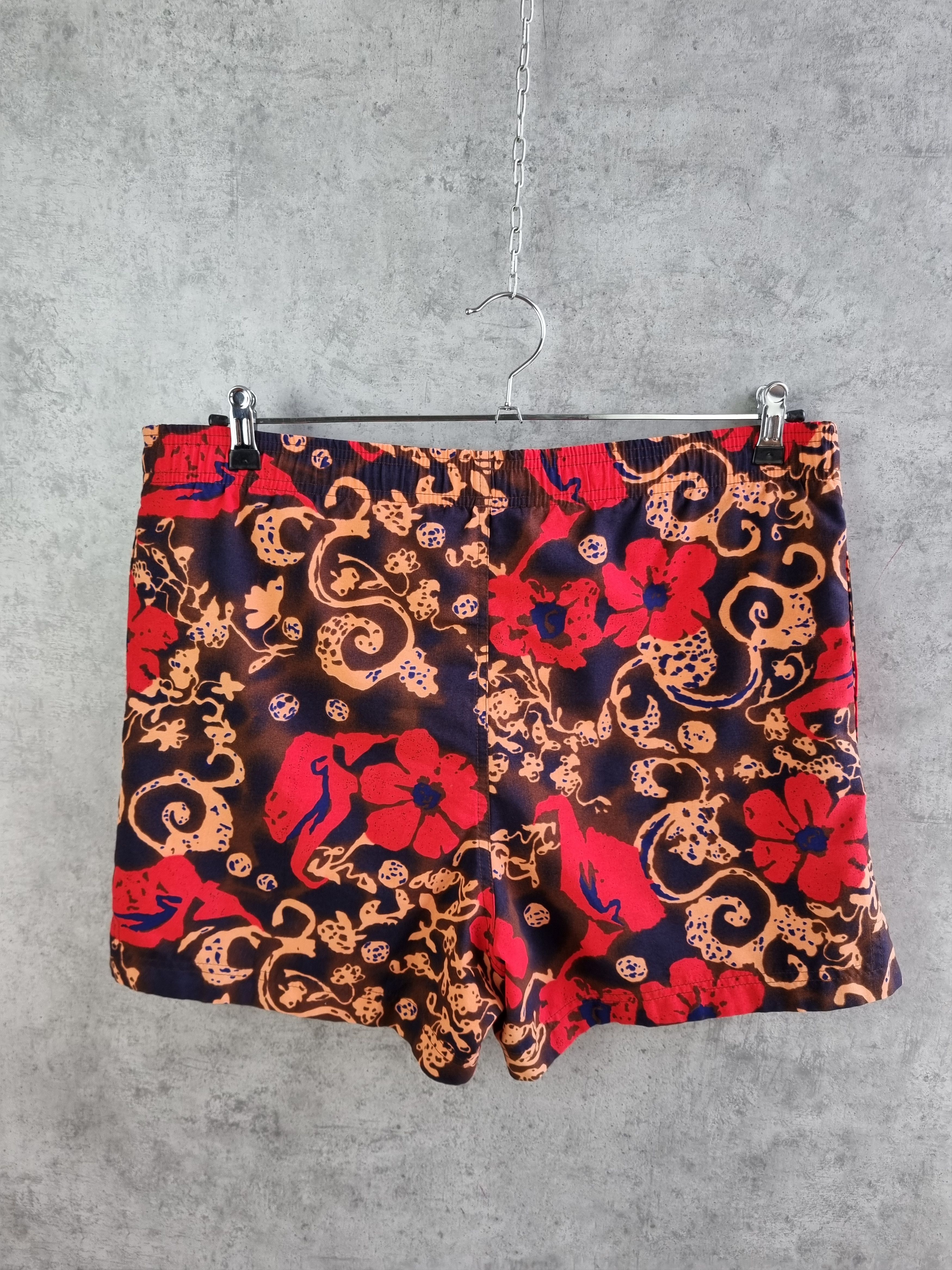 Adidas × Vintage Adidas Hawaiian Floral Print Swimming Sport Shorts Size US 33 - 3 Thumbnail