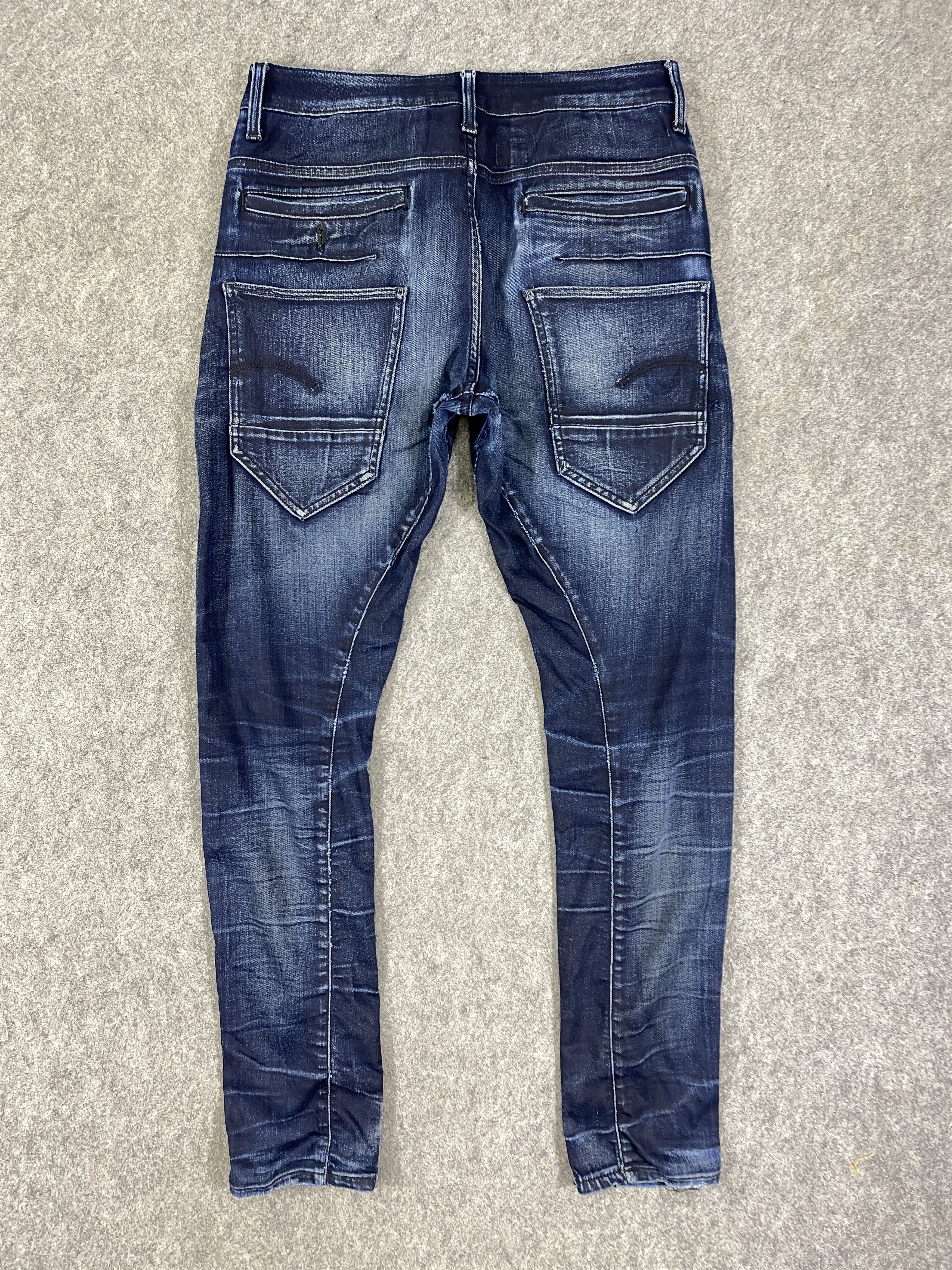 Japanese Brand Blue Vintage G-Star Skinny Jeans 32x29.5 - JN3266 Size US 32 / EU 48 - 2 Thumbnail