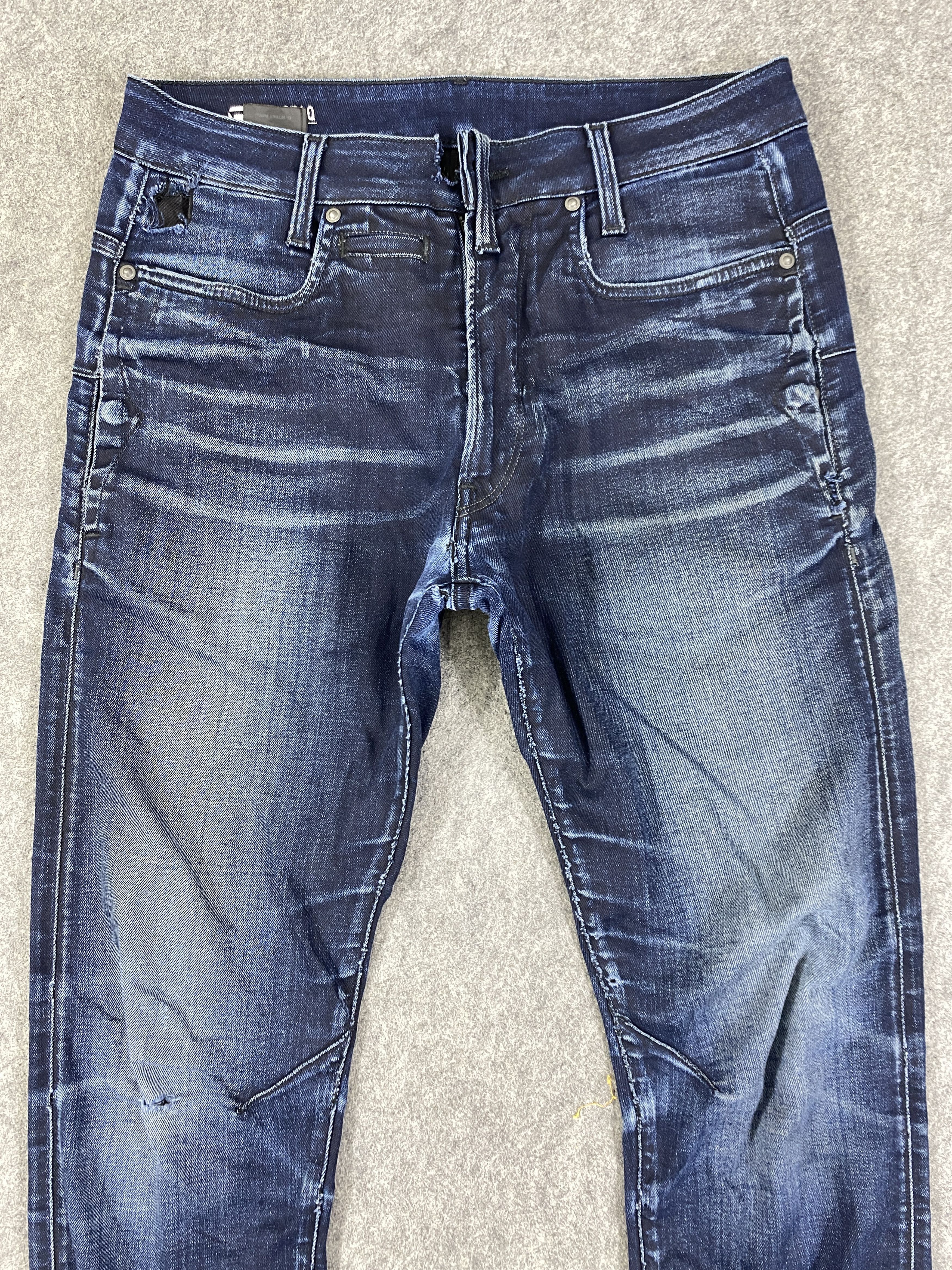 Japanese Brand Blue Vintage G-Star Skinny Jeans 32x29.5 - JN3266 Size US 32 / EU 48 - 3 Thumbnail