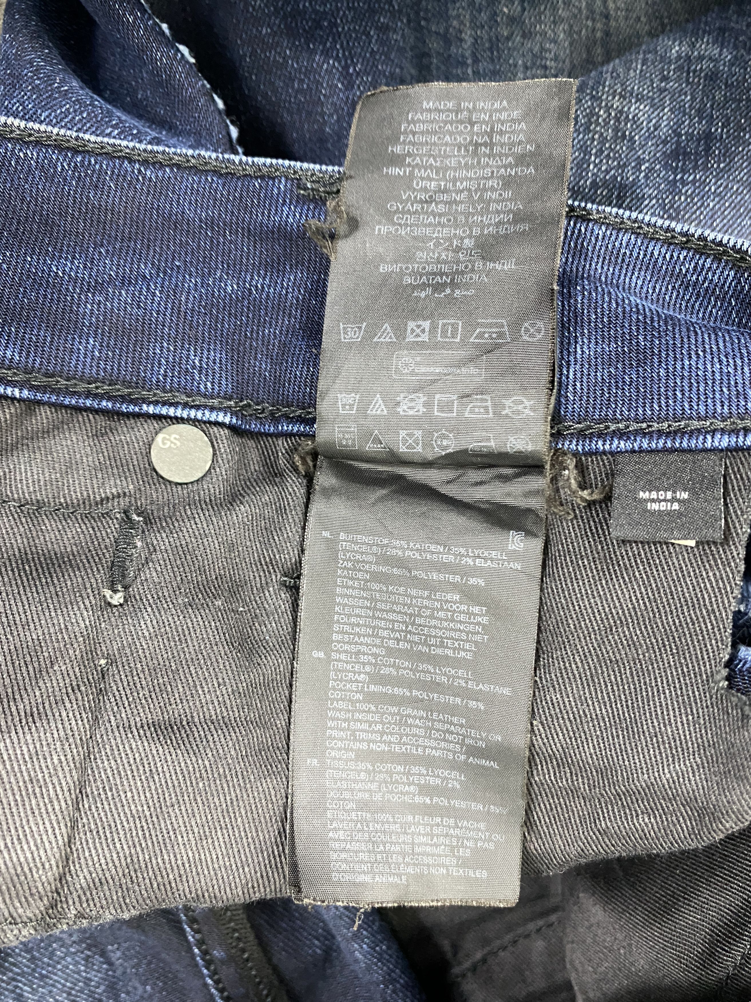 Japanese Brand Blue Vintage G-Star Skinny Jeans 32x29.5 - JN3266 Size US 32 / EU 48 - 11 Thumbnail