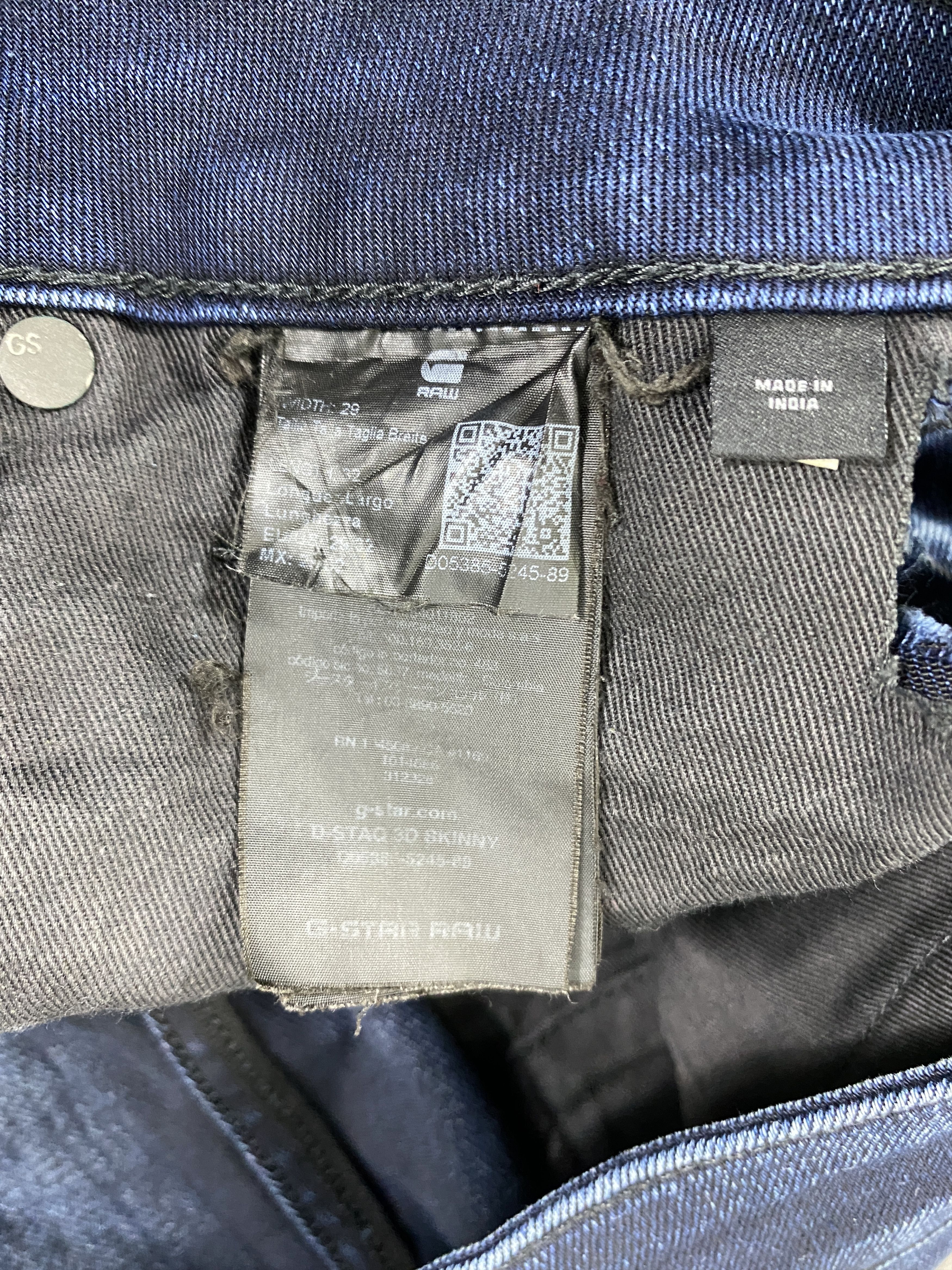 Japanese Brand Blue Vintage G-Star Skinny Jeans 32x29.5 - JN3266 Size US 32 / EU 48 - 9 Thumbnail