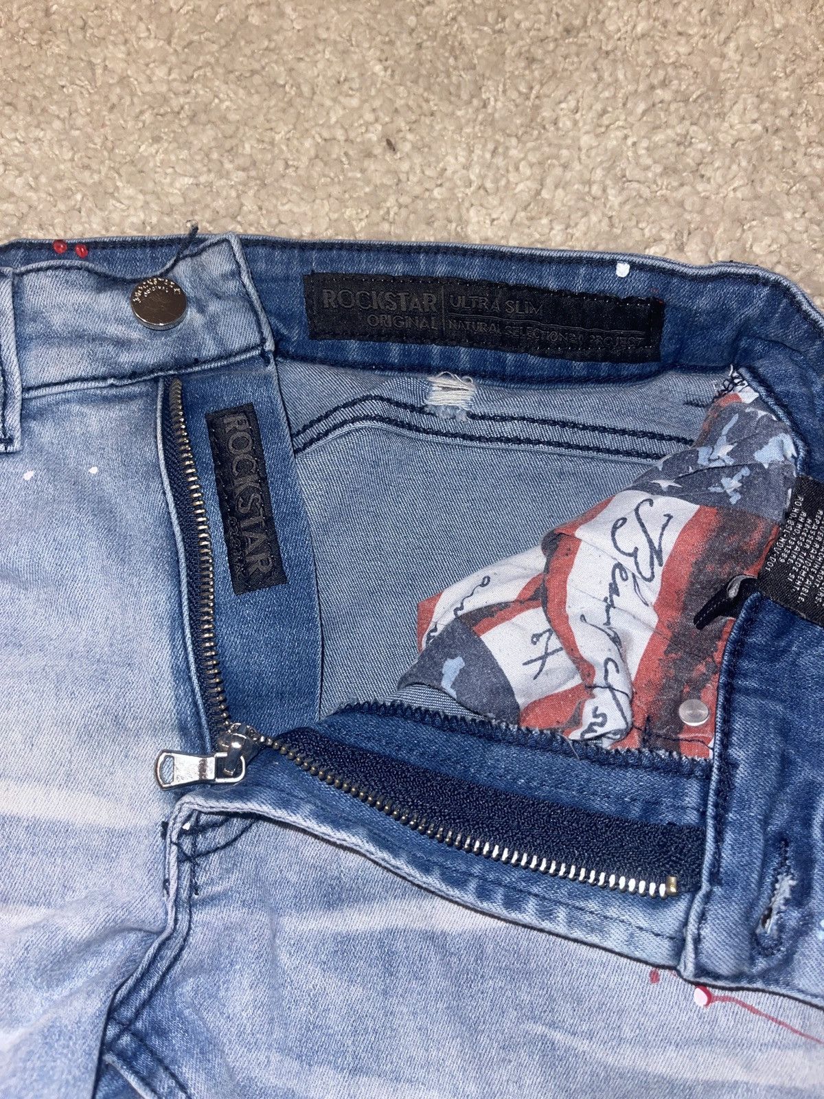 Rockstar Games Blue paint splatter Rockstar jeans Size US 30 / EU 46 - 3 Thumbnail