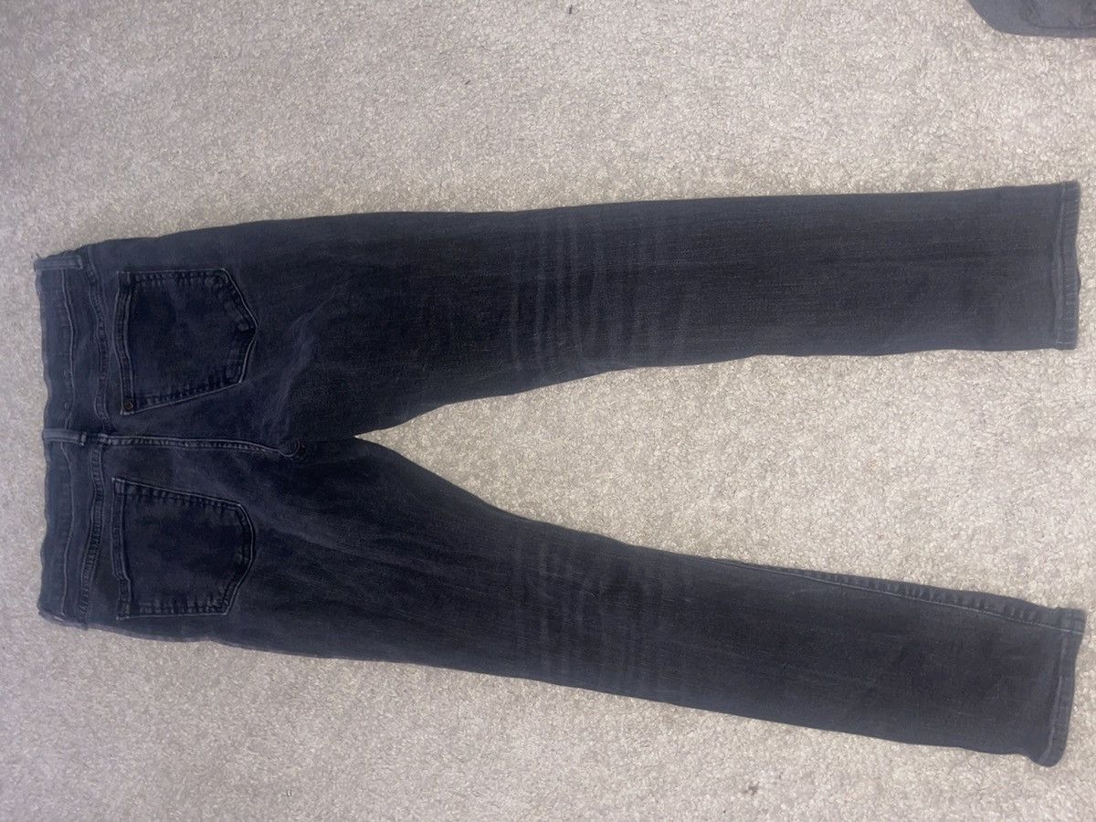 H&M Skinny Black ripped denim jeans Size US 32 / EU 48 - 2 Thumbnail