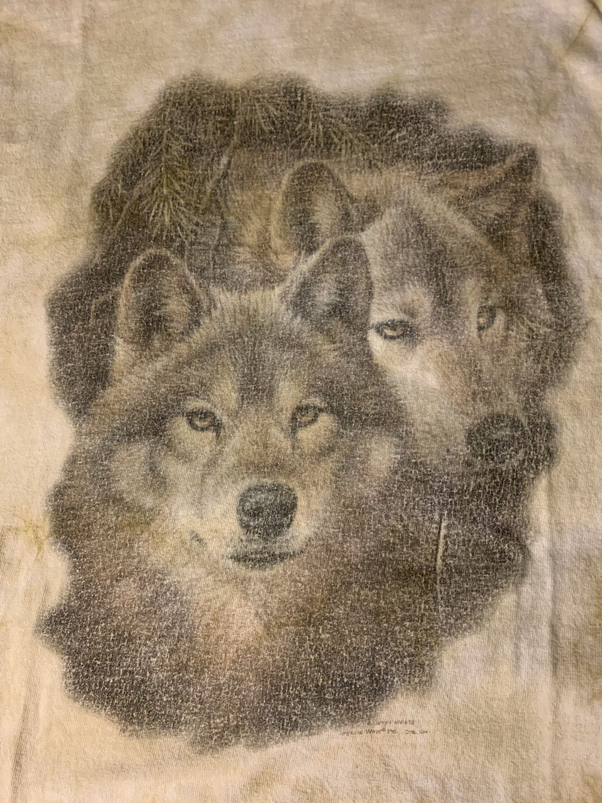 Vintage Larry Fanning Wolves Animal Tee rare Size US L / EU 52-54 / 3 - 3 Thumbnail
