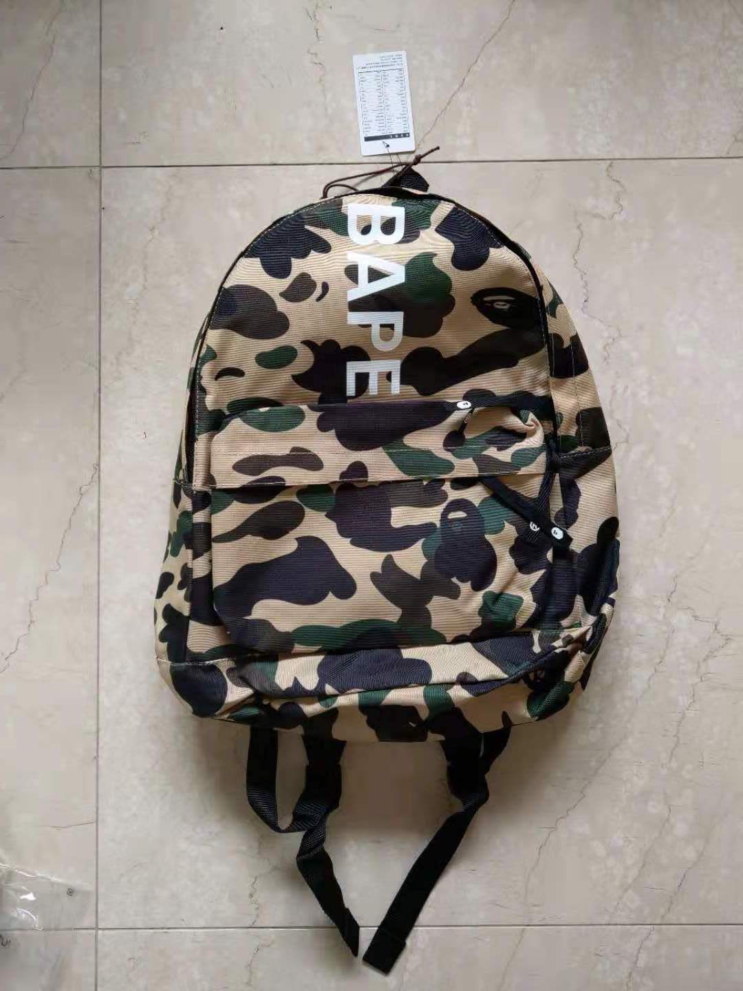BAPE YELLOW CAMO BACKPACK