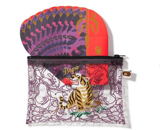 Bape Bape year of the tiger pouch & red envelope (1 set of 10