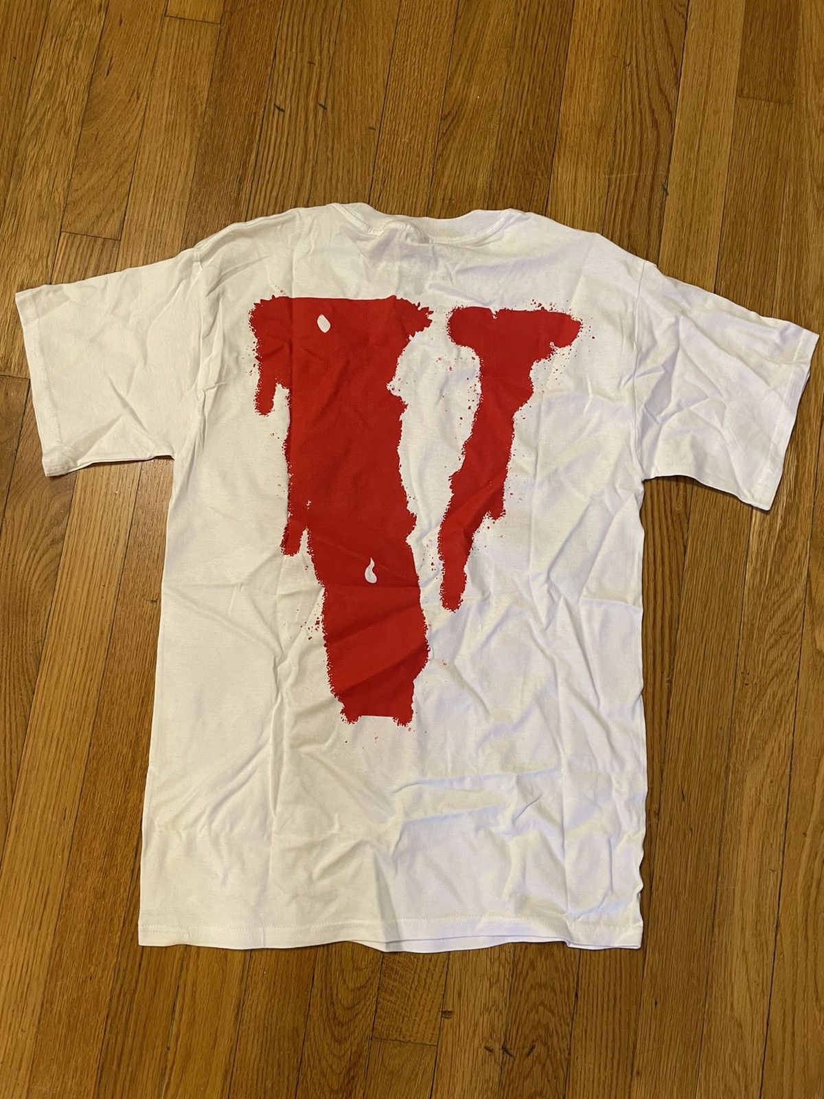 image of Vlone Top T Shirt Small White Red Nba Youngboy, Men's