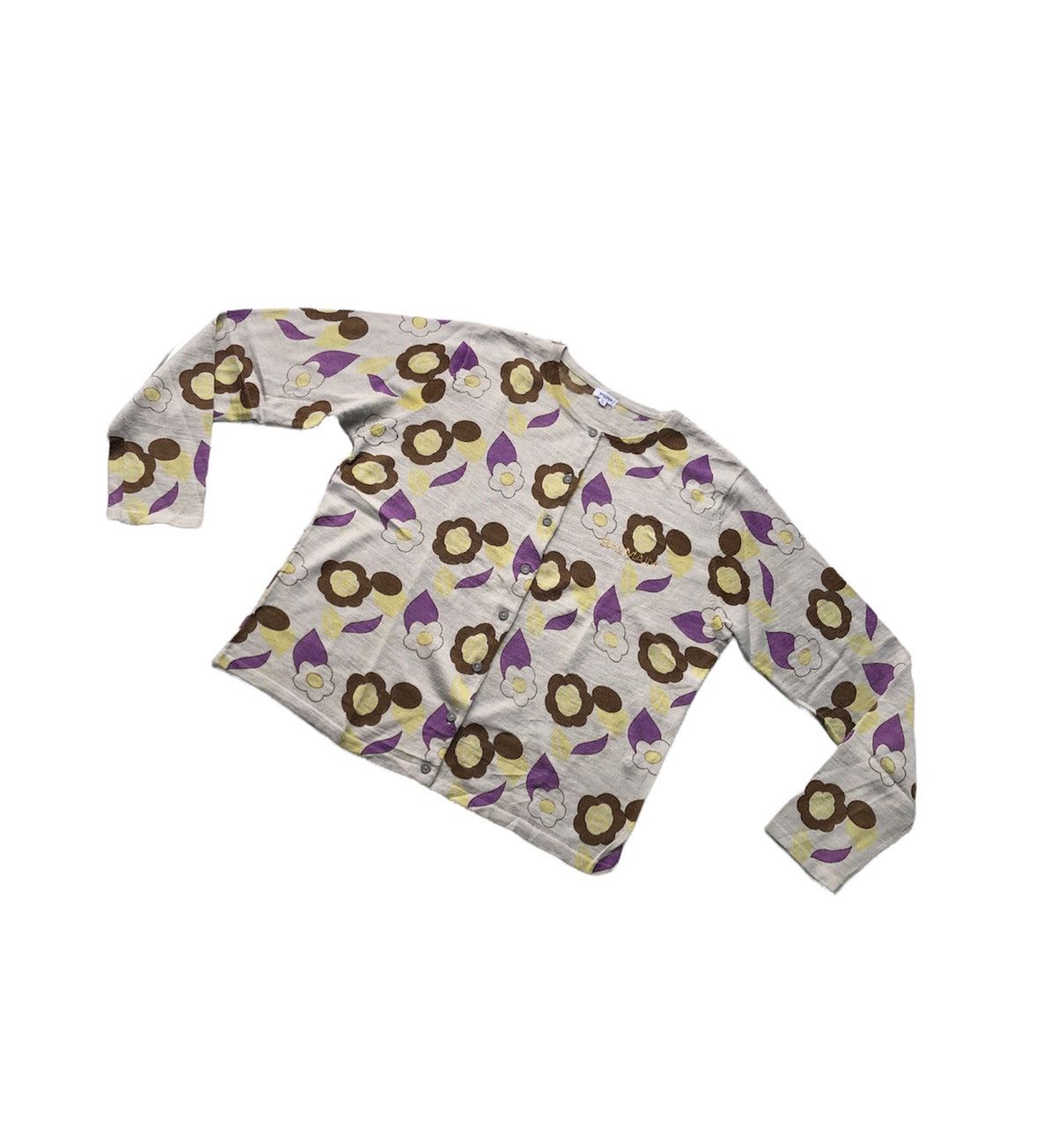 Balmain × Pierre Balmain × Vintage Balmain Paris Cardigans Flower Print Women's Size L / US 10 / IT 46 - 2 Thumbnail