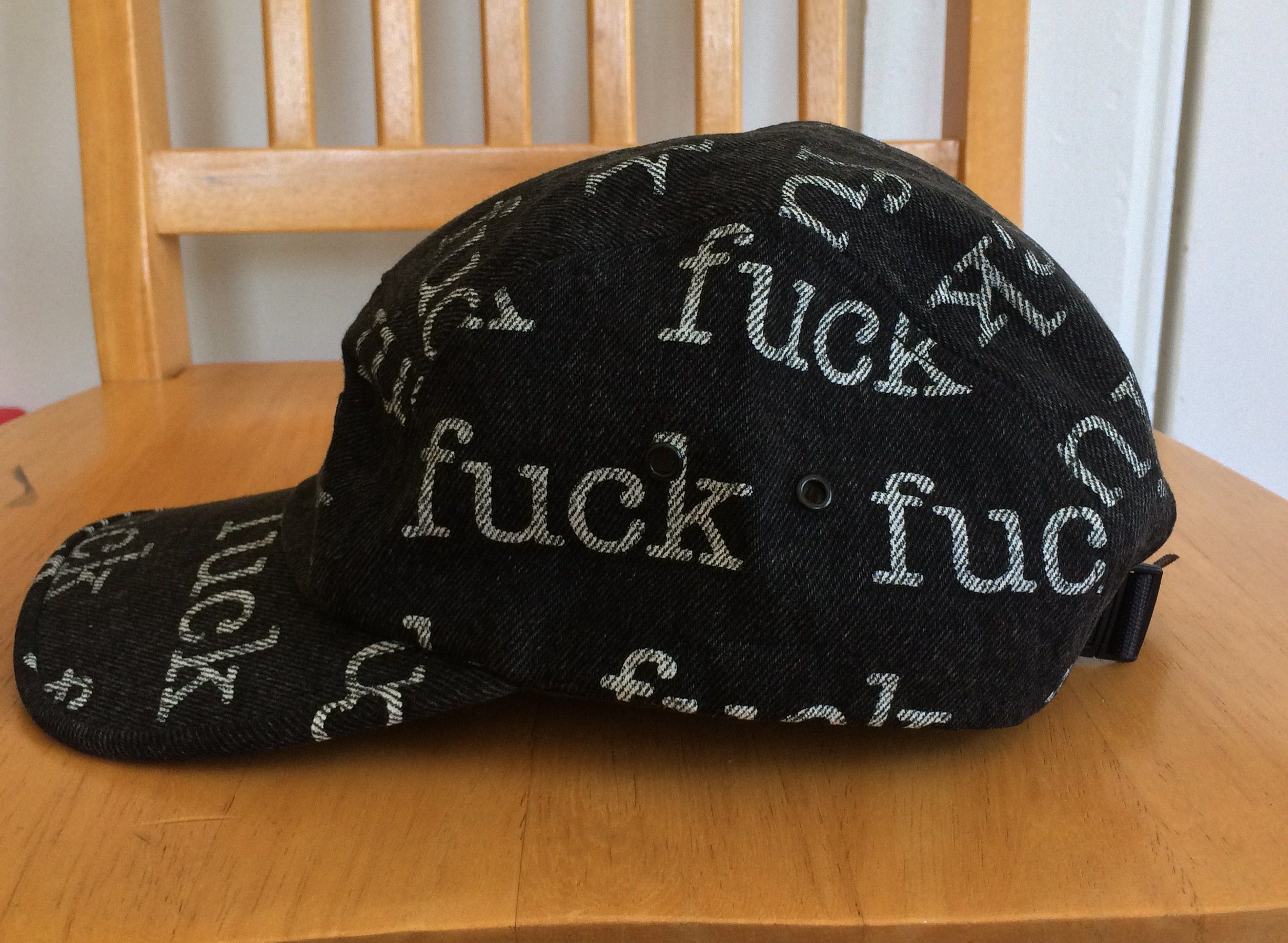 Supreme S/S 2013 Supreme Fuck Denim Camp Hat Size ONE SIZE - 2 Thumbnail