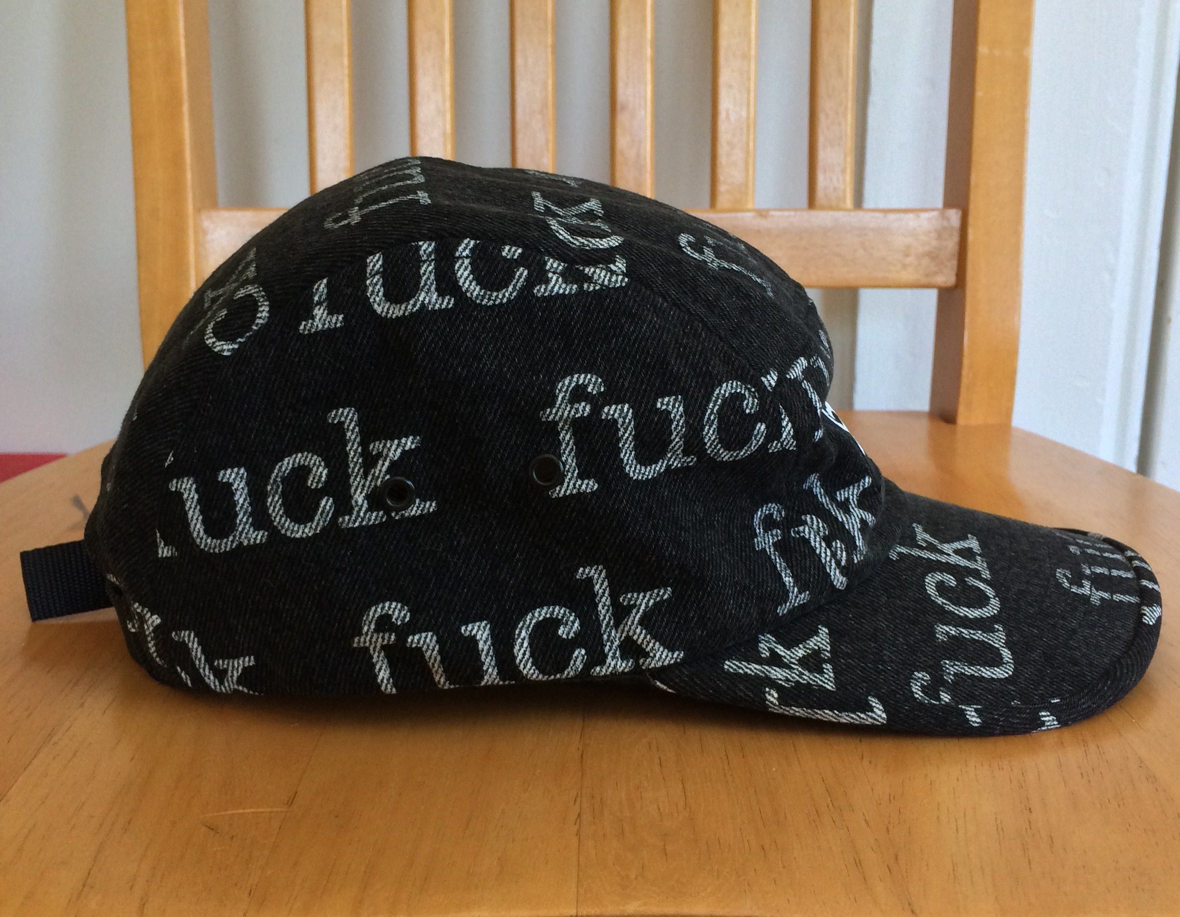 Supreme S/S 2013 Supreme Fuck Denim Camp Hat Size ONE SIZE - 3 Thumbnail