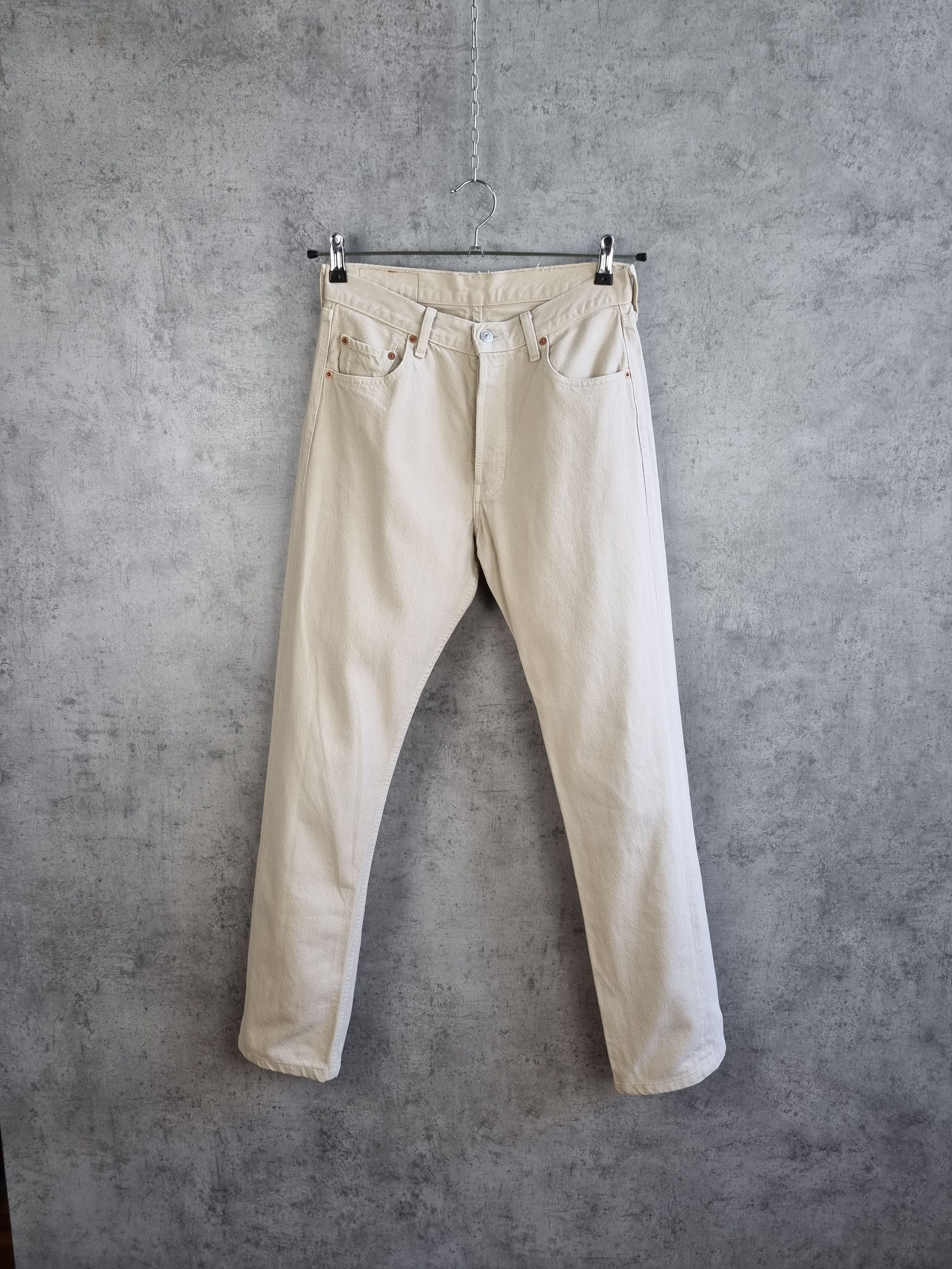 Levi's × Levi's Vintage Clothing × Vintage 90s Levis 501 Red Tab Beige Jean Size US 31 - 10 Thumbnail