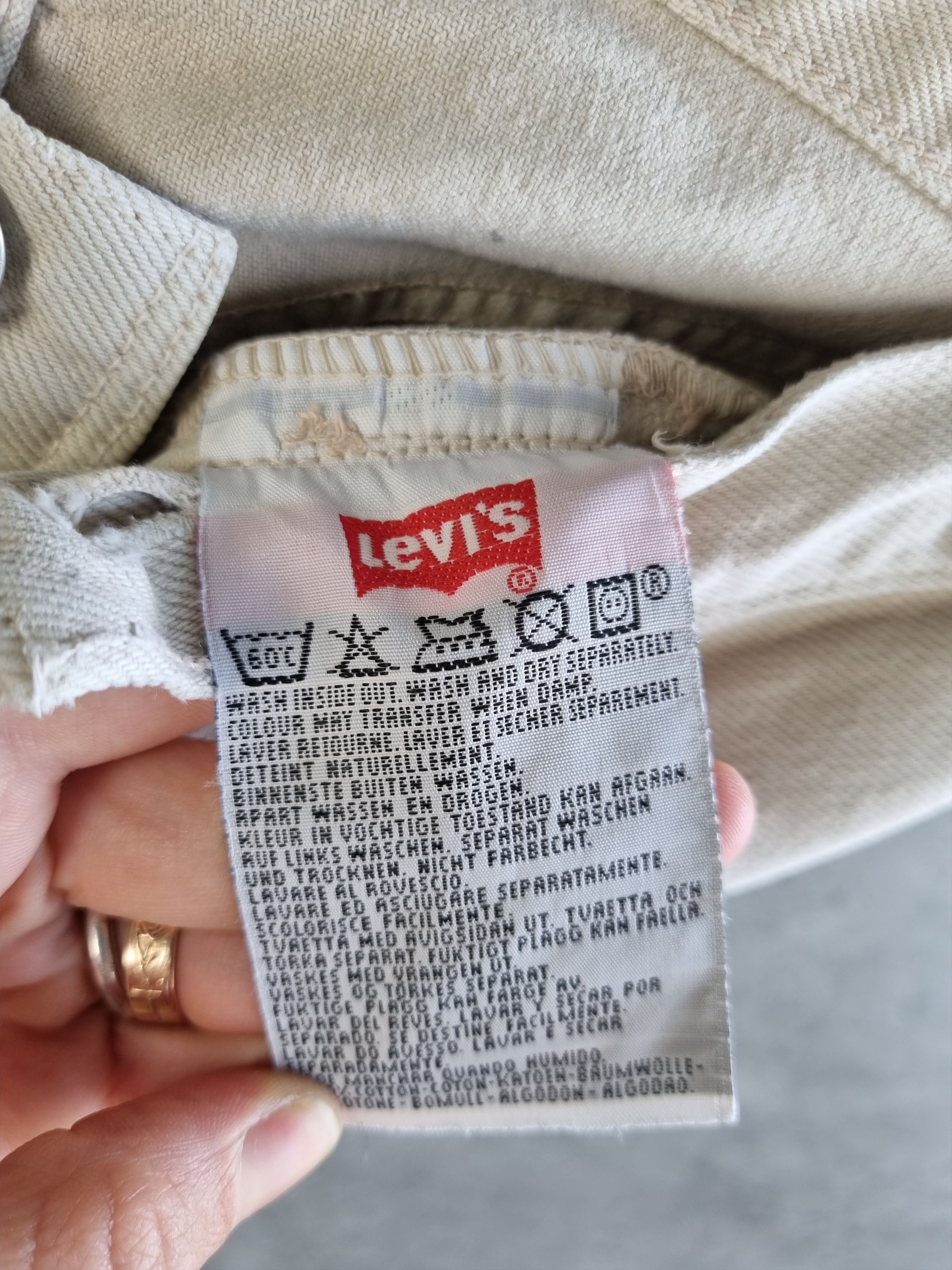 Levi's × Levi's Vintage Clothing × Vintage 90s Levis 501 Red Tab Beige Jean Size US 31 - 7 Thumbnail