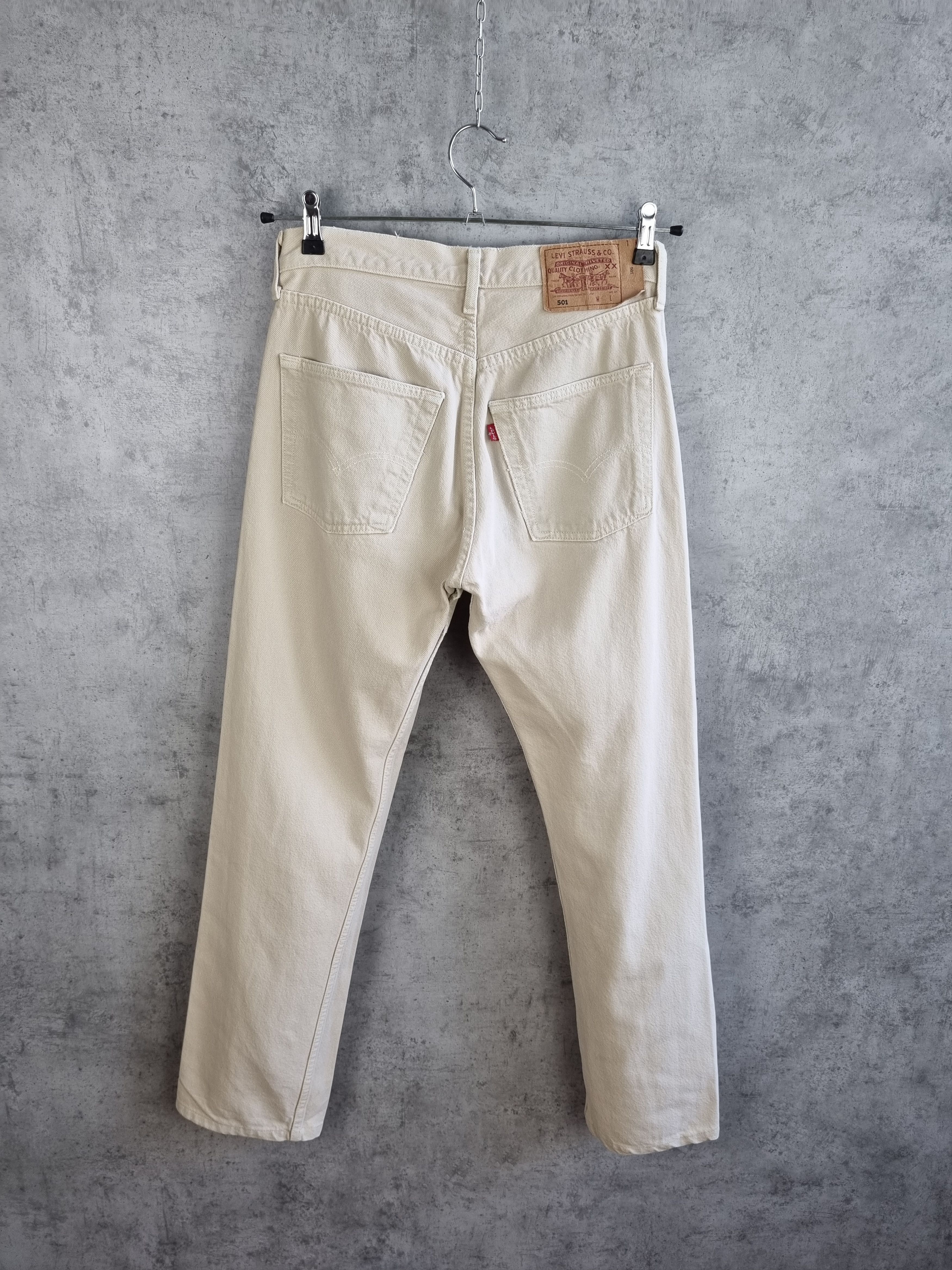 Levi's × Levi's Vintage Clothing × Vintage 90s Levis 501 Red Tab Beige Jean Size US 31 - 1 Thumbnail