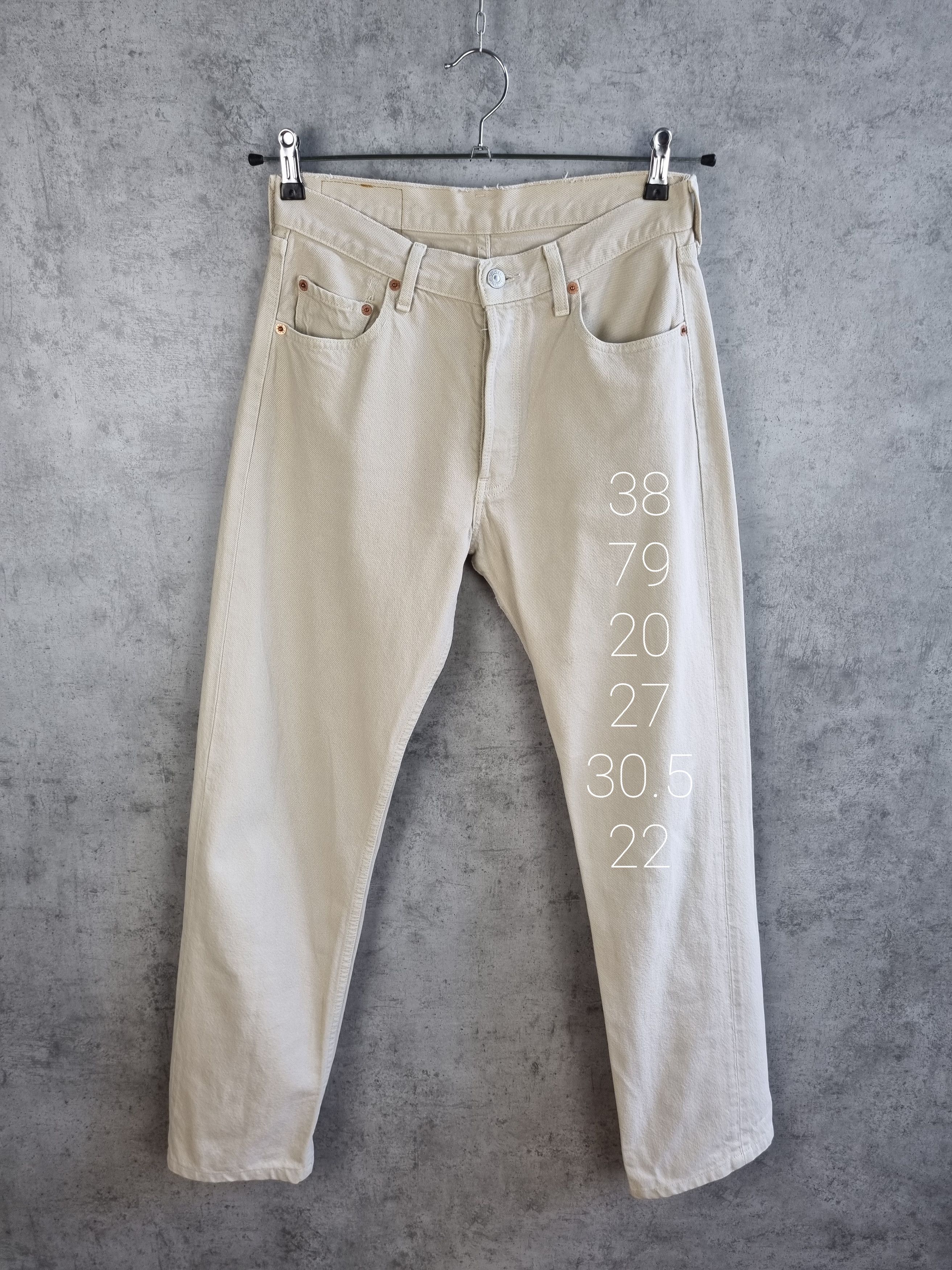 Levi's × Levi's Vintage Clothing × Vintage 90s Levis 501 Red Tab Beige Jean Size US 31 - 3 Thumbnail