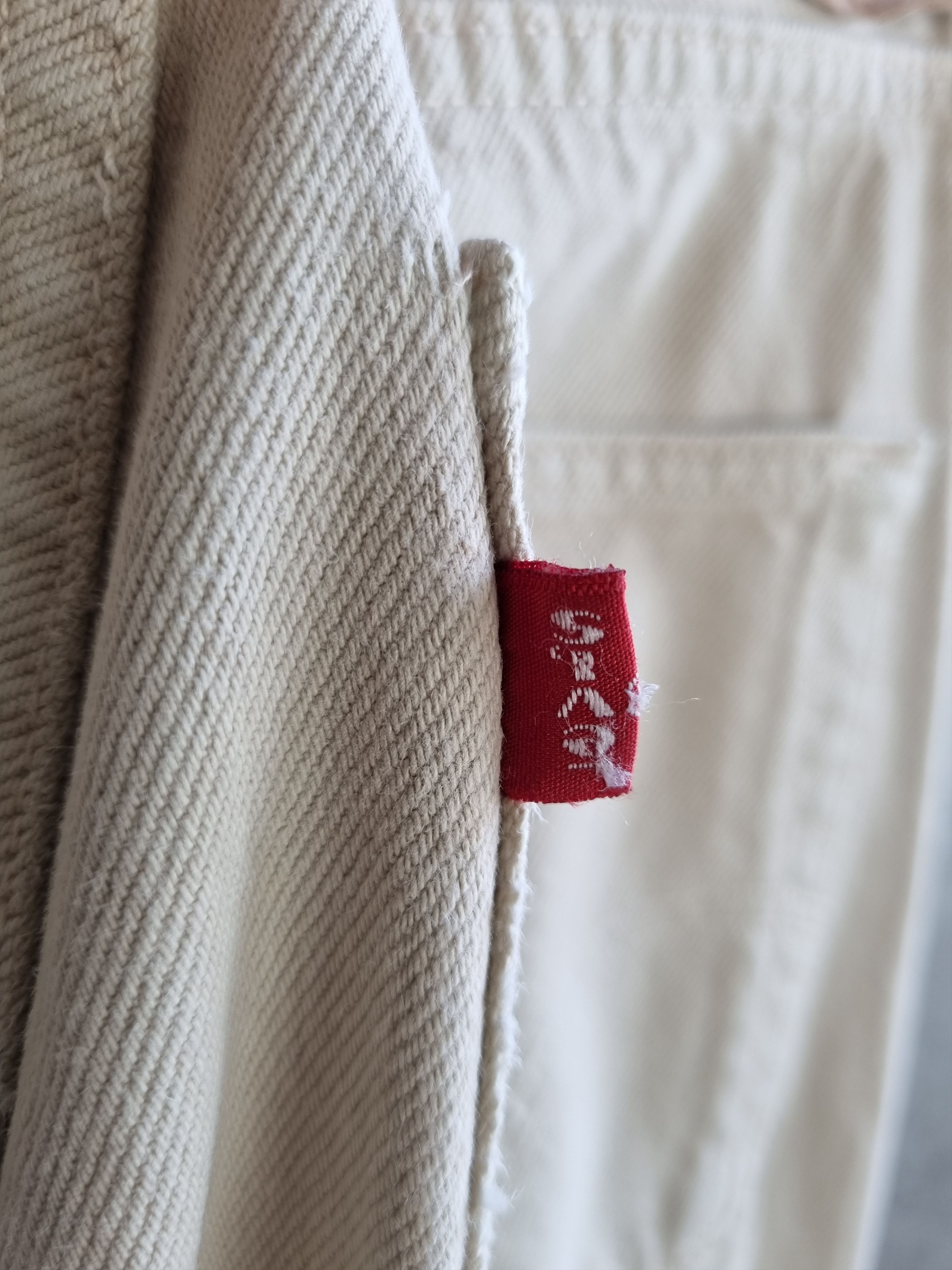 Levi's × Levi's Vintage Clothing × Vintage 90s Levis 501 Red Tab Beige Jean Size US 31 - 12 Thumbnail