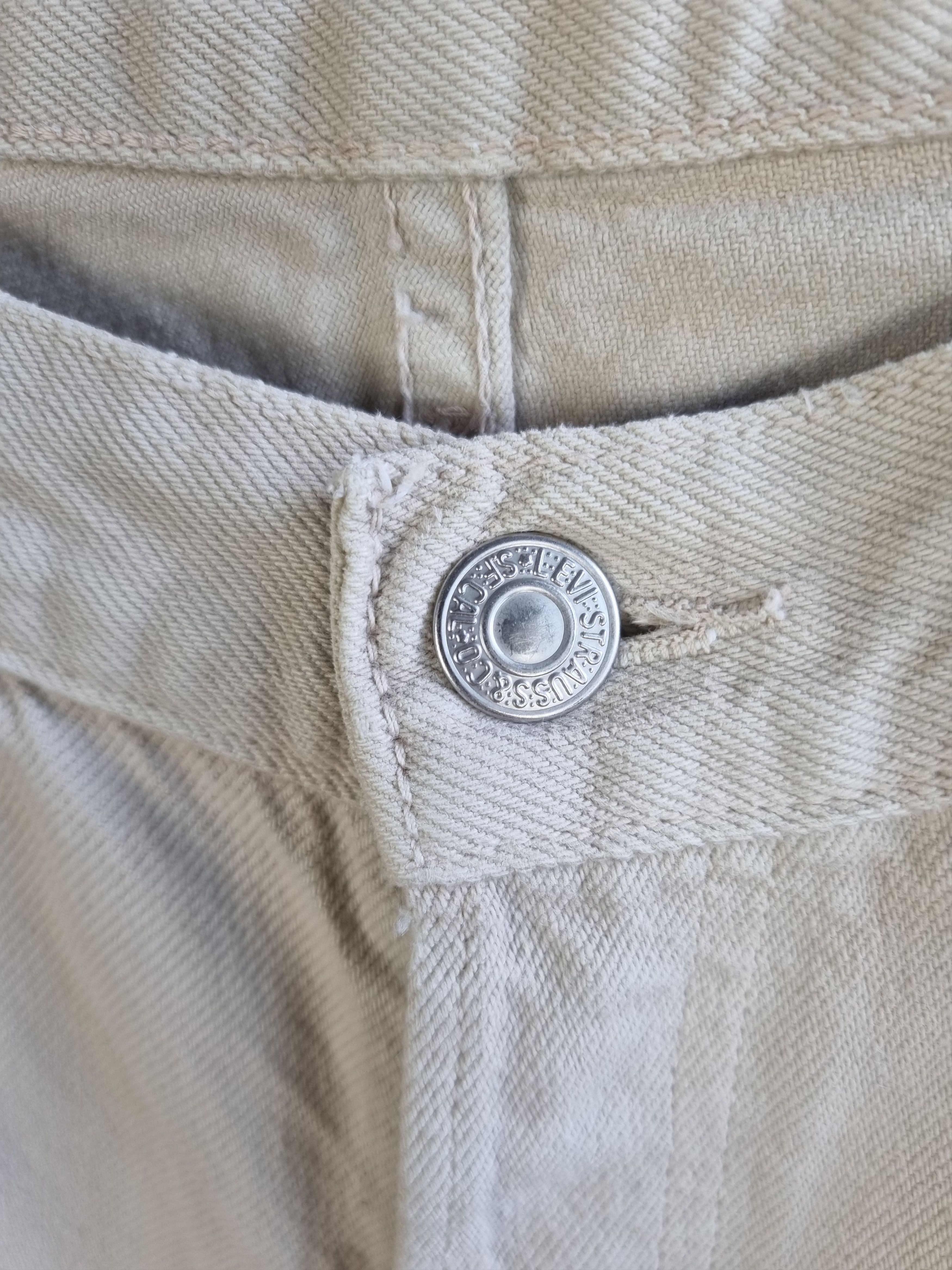 Levi's × Levi's Vintage Clothing × Vintage 90s Levis 501 Red Tab Beige Jean Size US 31 - 15 Thumbnail