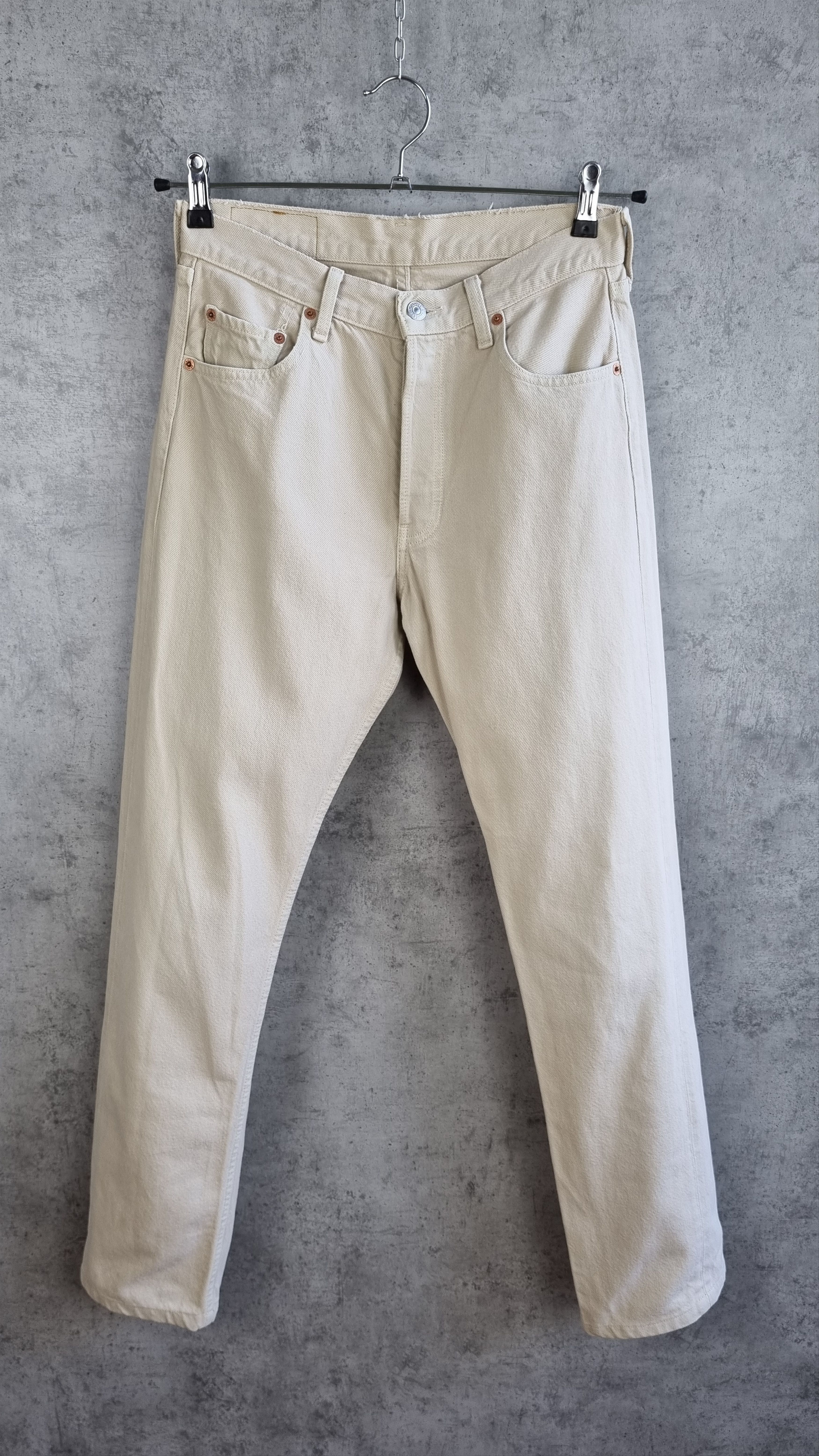 Levi's × Levi's Vintage Clothing × Vintage 90s Levis 501 Red Tab Beige Jean Size US 31 - 4 Thumbnail