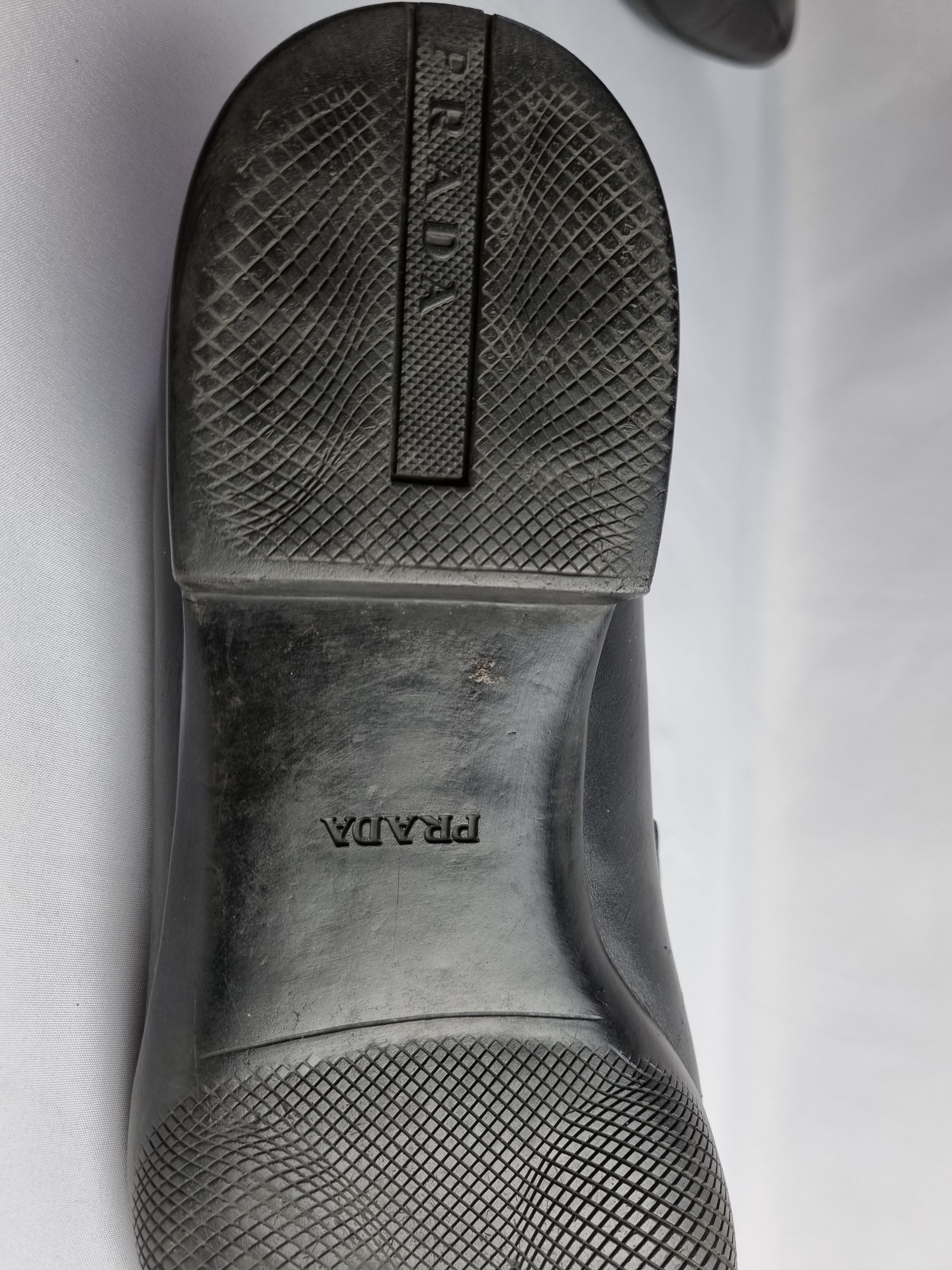 Leather × Prada × Vintage Prada Luxury Leather Shoes with metallic Logo Size US 11 / EU 44 - 4 Thumbnail