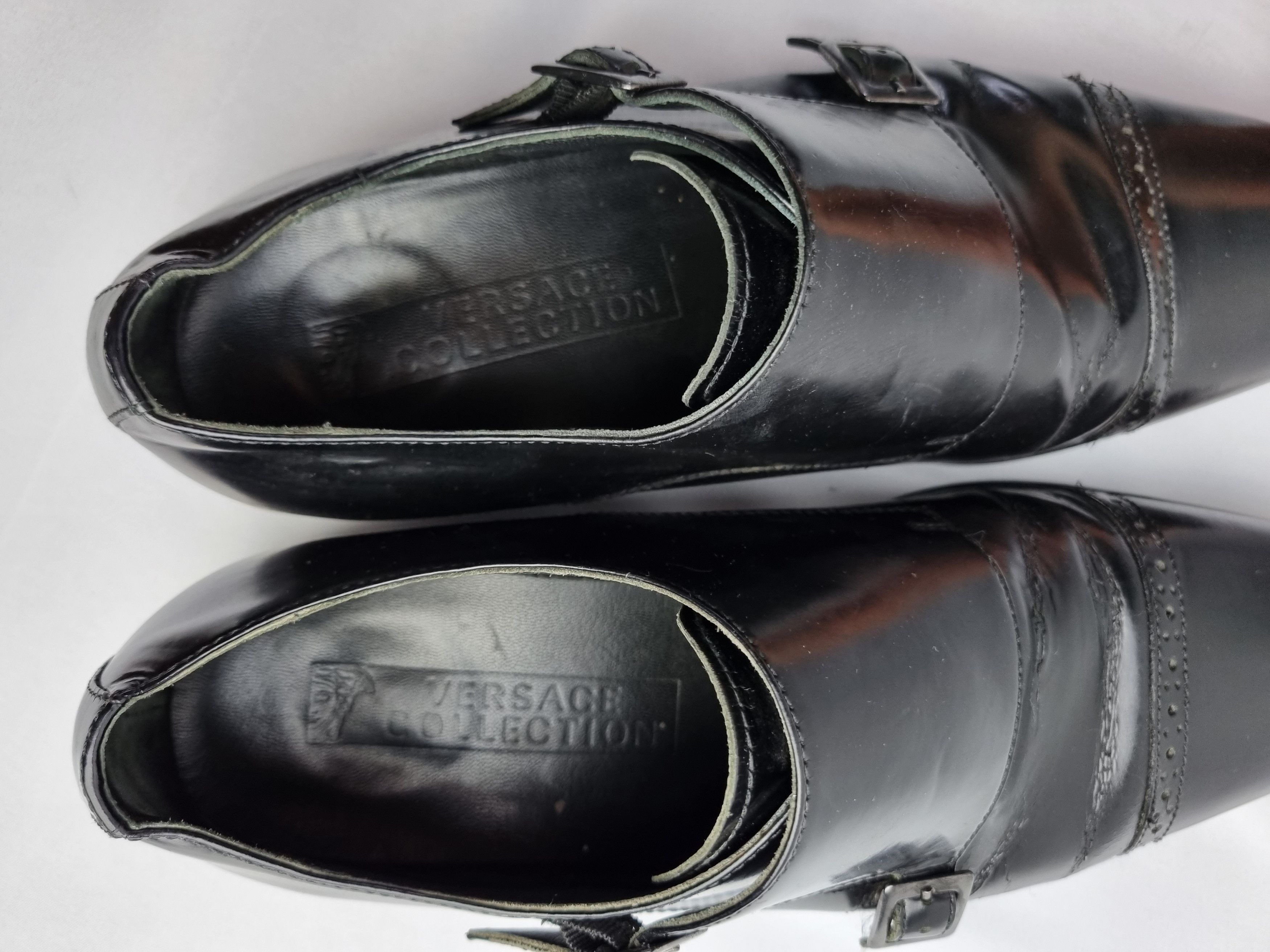 Leather × Versace × Vintage Versace Collection Double Buckle Loafers Size US 11 / EU 44 - 5 Thumbnail
