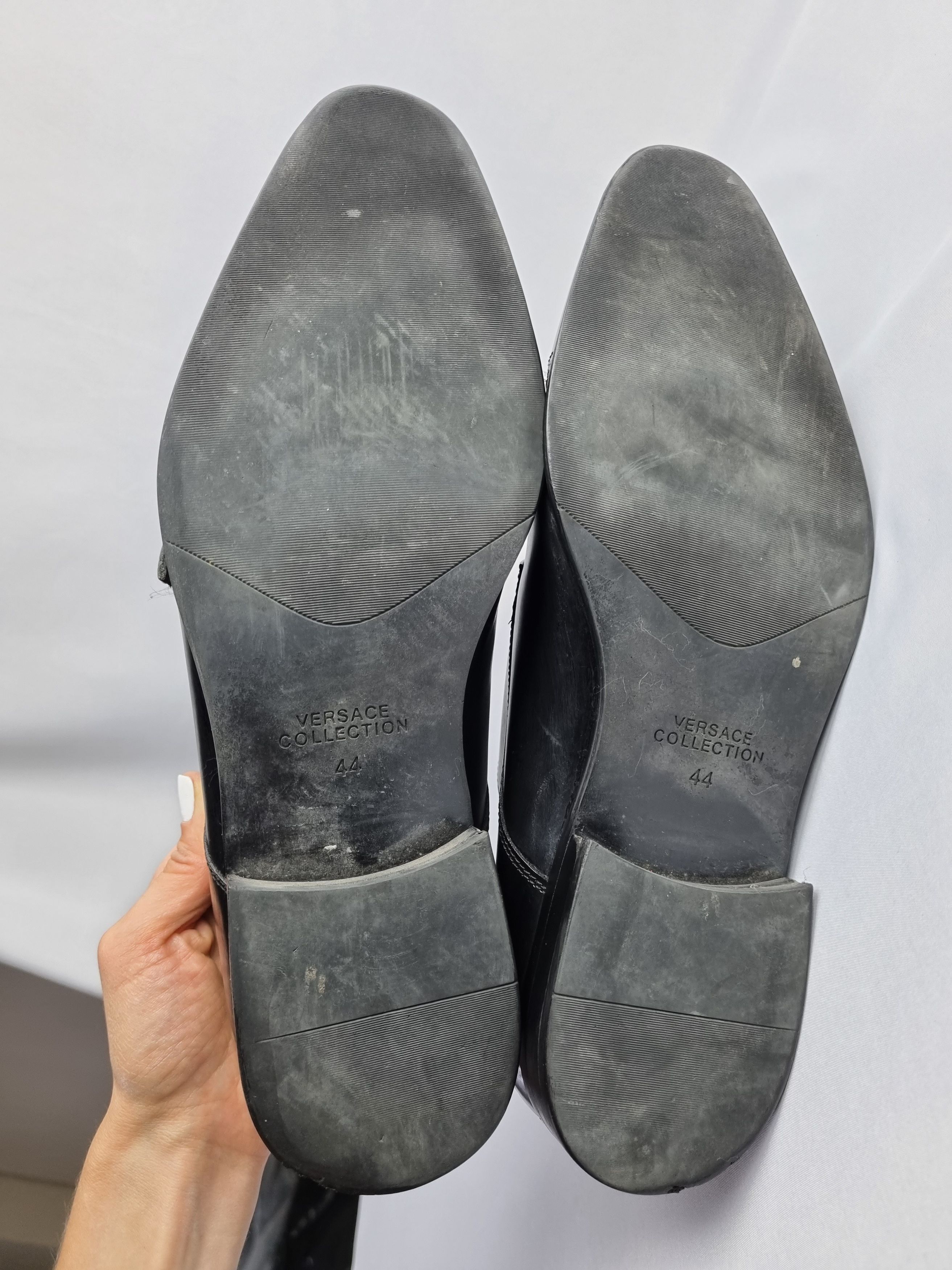 Leather × Versace × Vintage Versace Collection Double Buckle Loafers Size US 11 / EU 44 - 10 Thumbnail