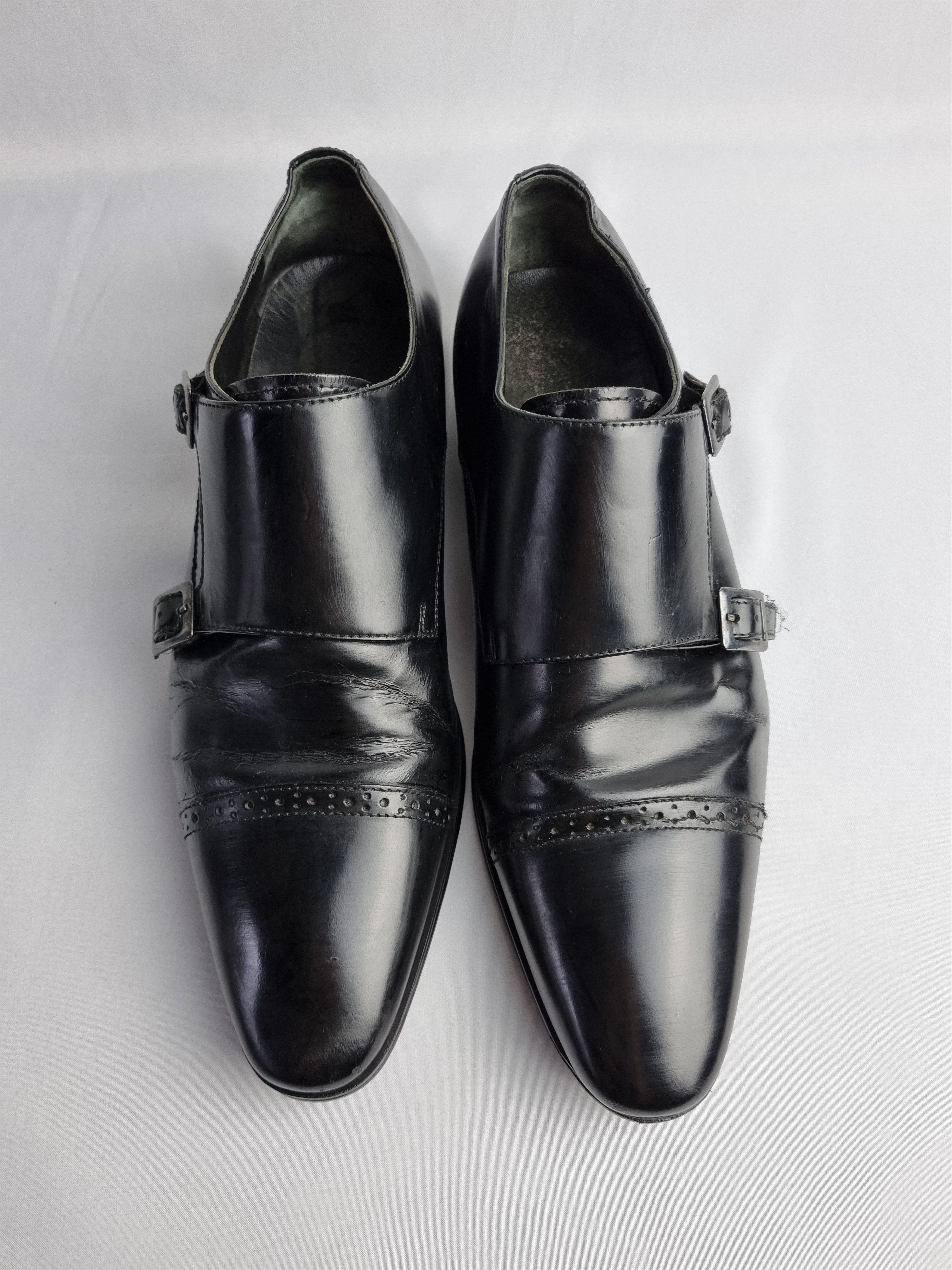 Leather × Versace × Vintage Versace Collection Double Buckle Loafers Size US 11 / EU 44 - 8 Thumbnail
