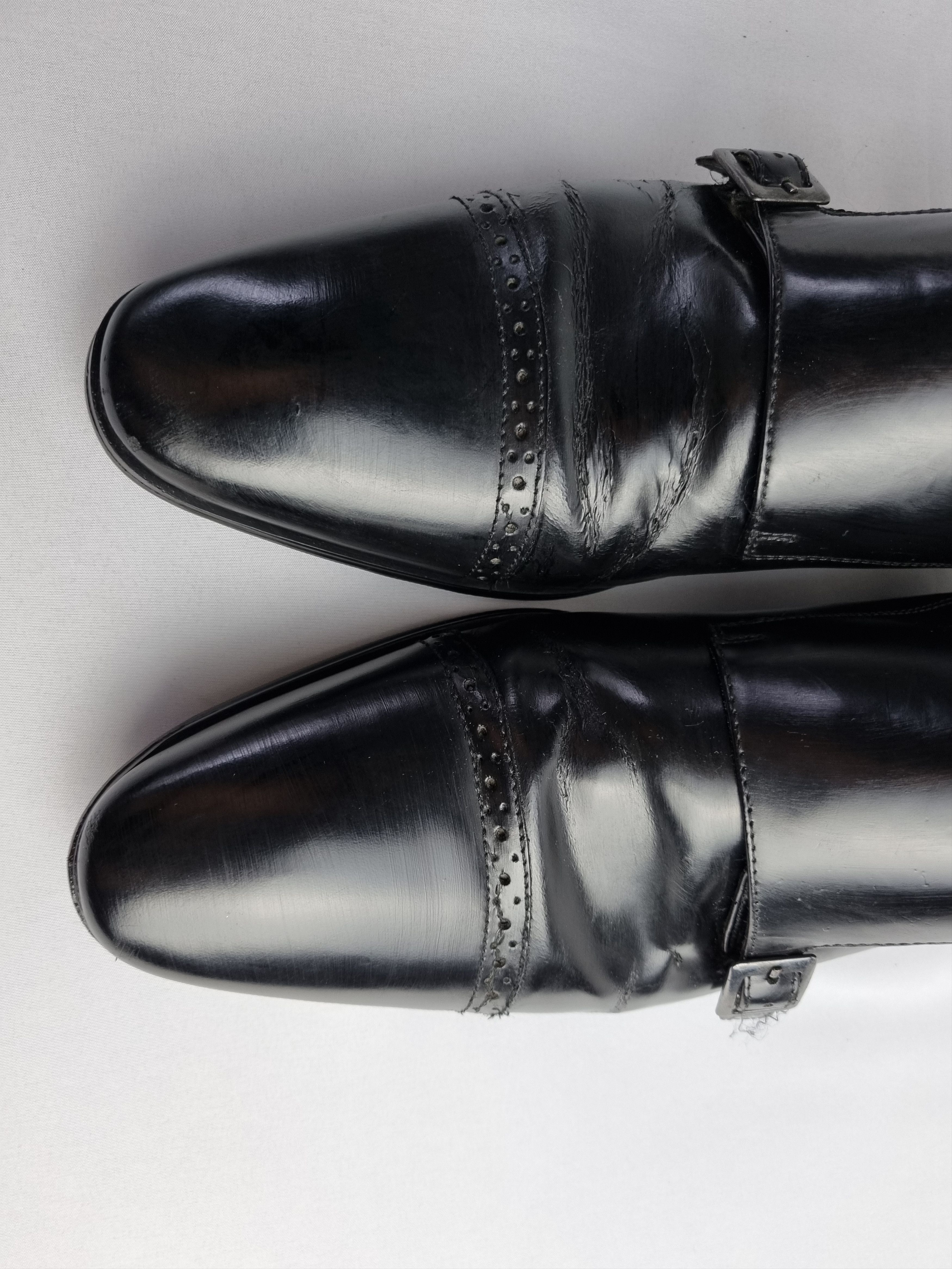Leather × Versace × Vintage Versace Collection Double Buckle Loafers Size US 11 / EU 44 - 9 Thumbnail
