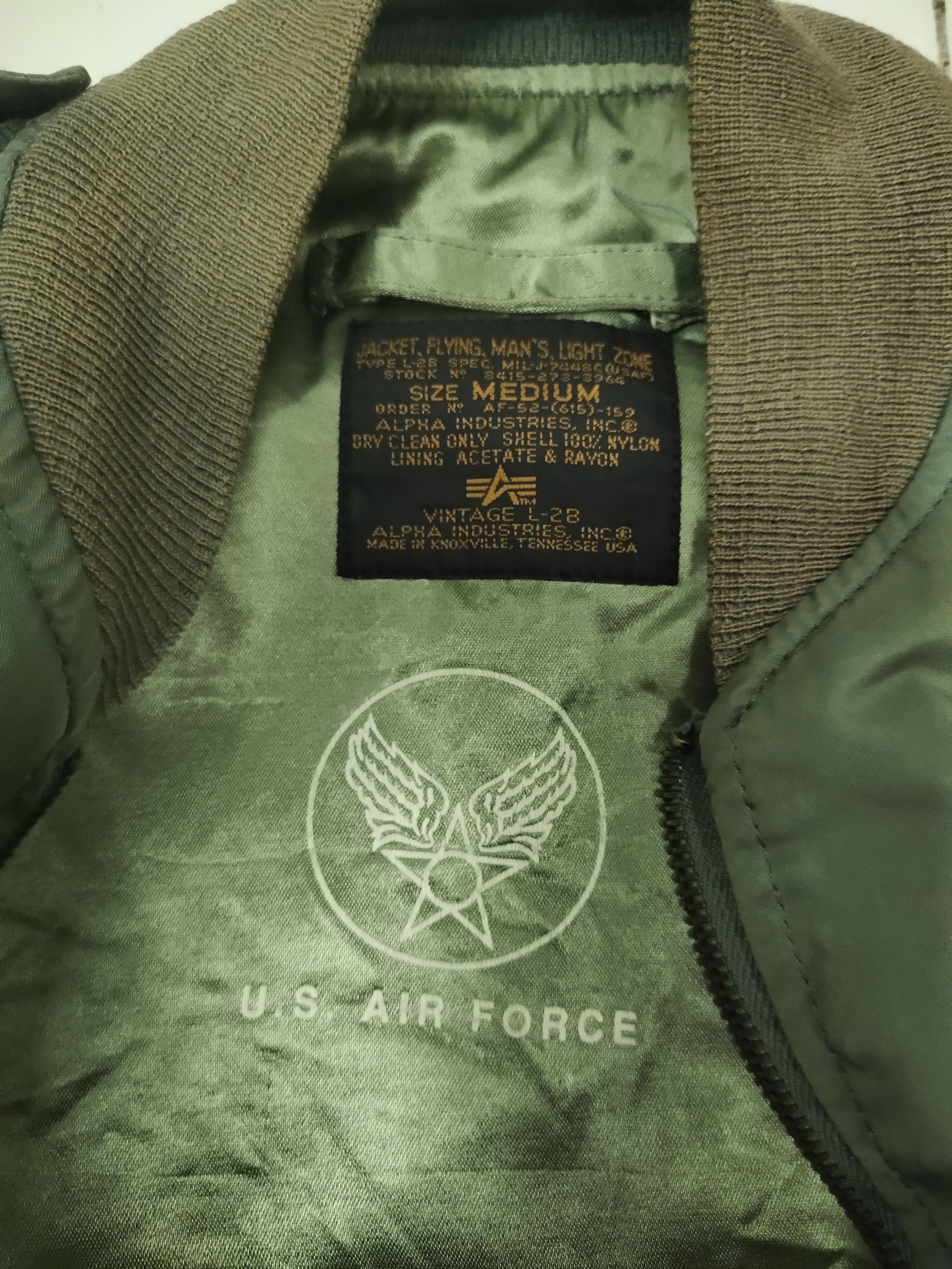 Alpha Industries × Vintage VINTAGE ALPHA INDUSTRIES U.S AIR FORCE FLIGHT JACKET A106 Size US M / EU 48-50 / 2 - 5 Thumbnail