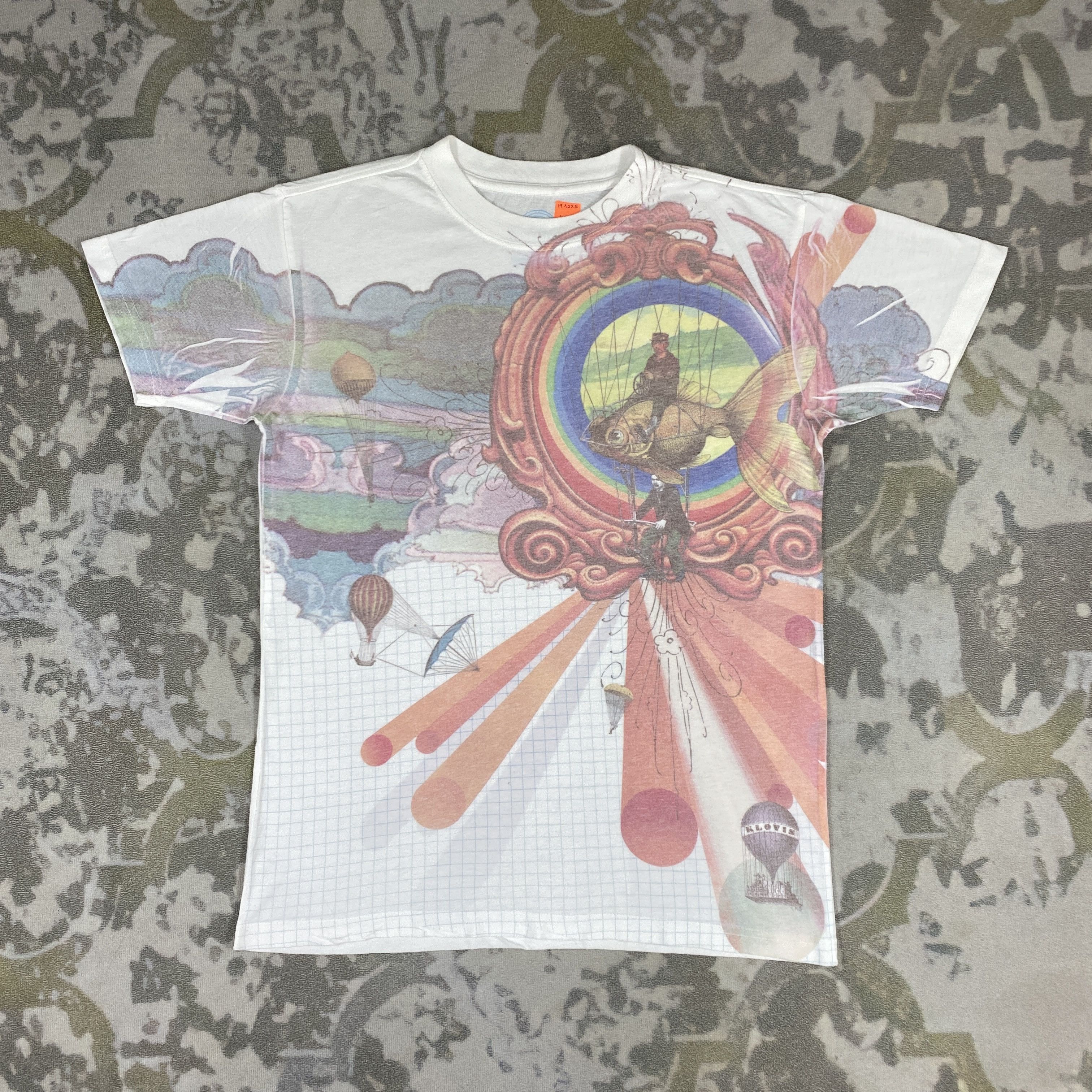 Vintage Vintage Over Print Art TShirt L060 Grailed