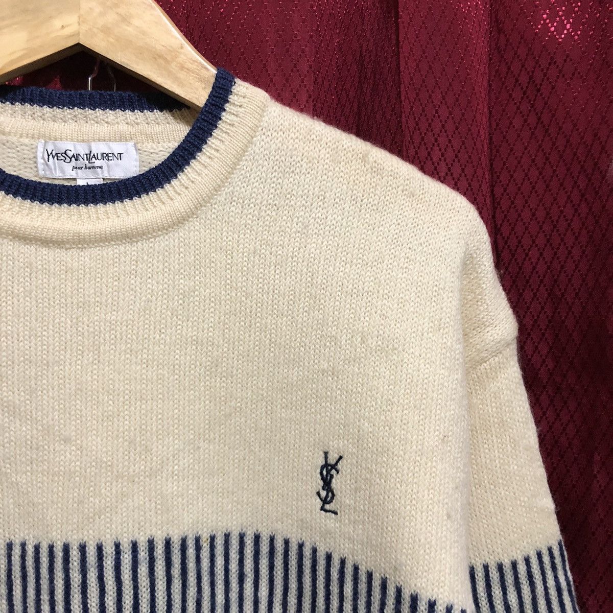 Yves Saint Laurent Vintage Knitwear Wool Yves Saint Laurent Ysl Pour Homme Size US L / EU 52-54 / 3 - 4 Thumbnail