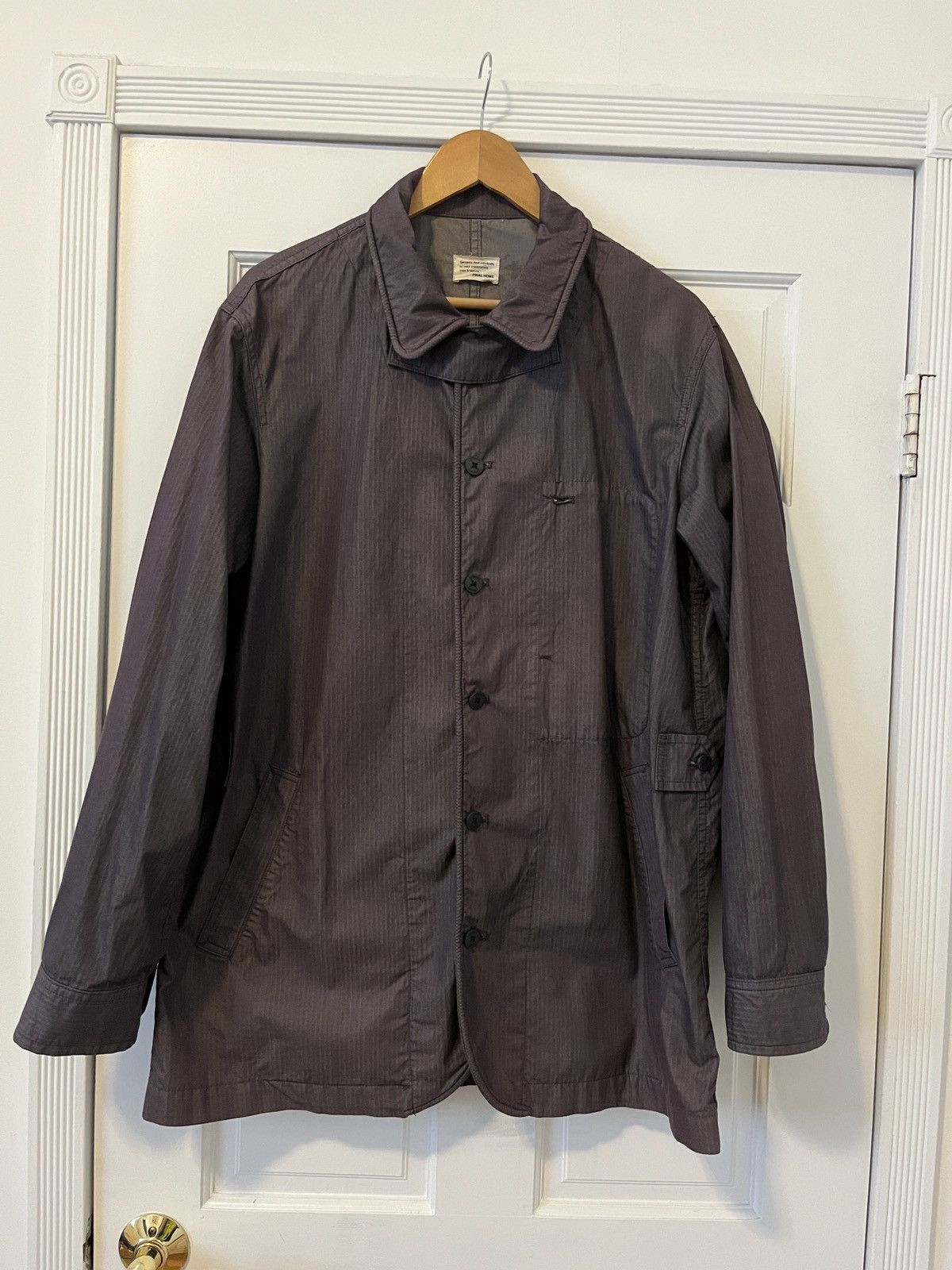 Final Home Garment Dyed Purple/Warm Grey Light Mac Coat Size US M / EU 48-50 / 2 - 1 Thumbnail