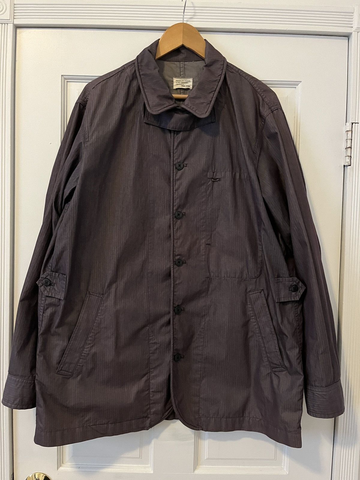 Final Home Garment Dyed Purple/Warm Grey Light Mac Coat Size US M / EU 48-50 / 2 - 3 Thumbnail