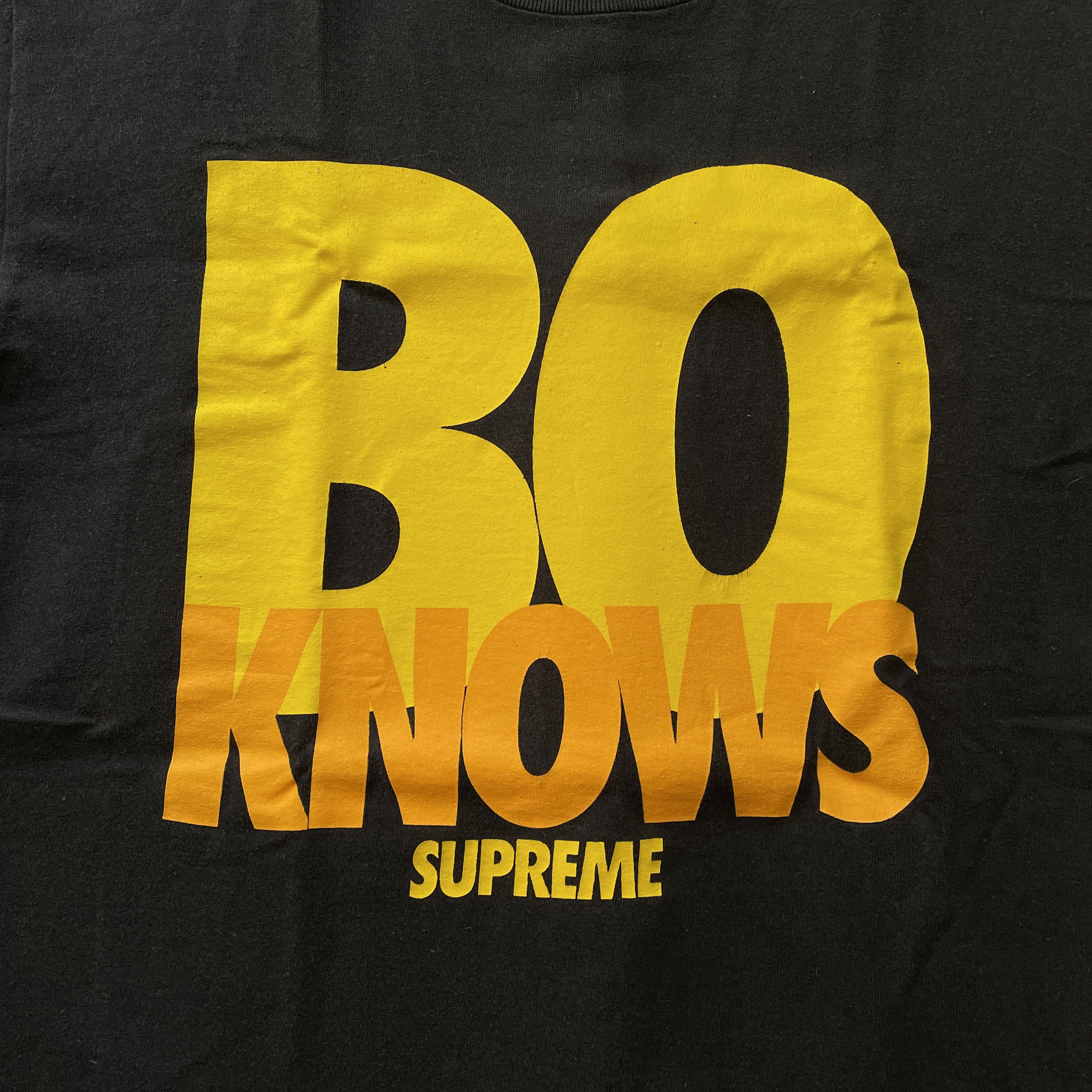 Supreme Supreme - BO KNOWS Tee Shirt 2001 Black Medium Size US M / EU 48-50 / 2 - 2 Thumbnail