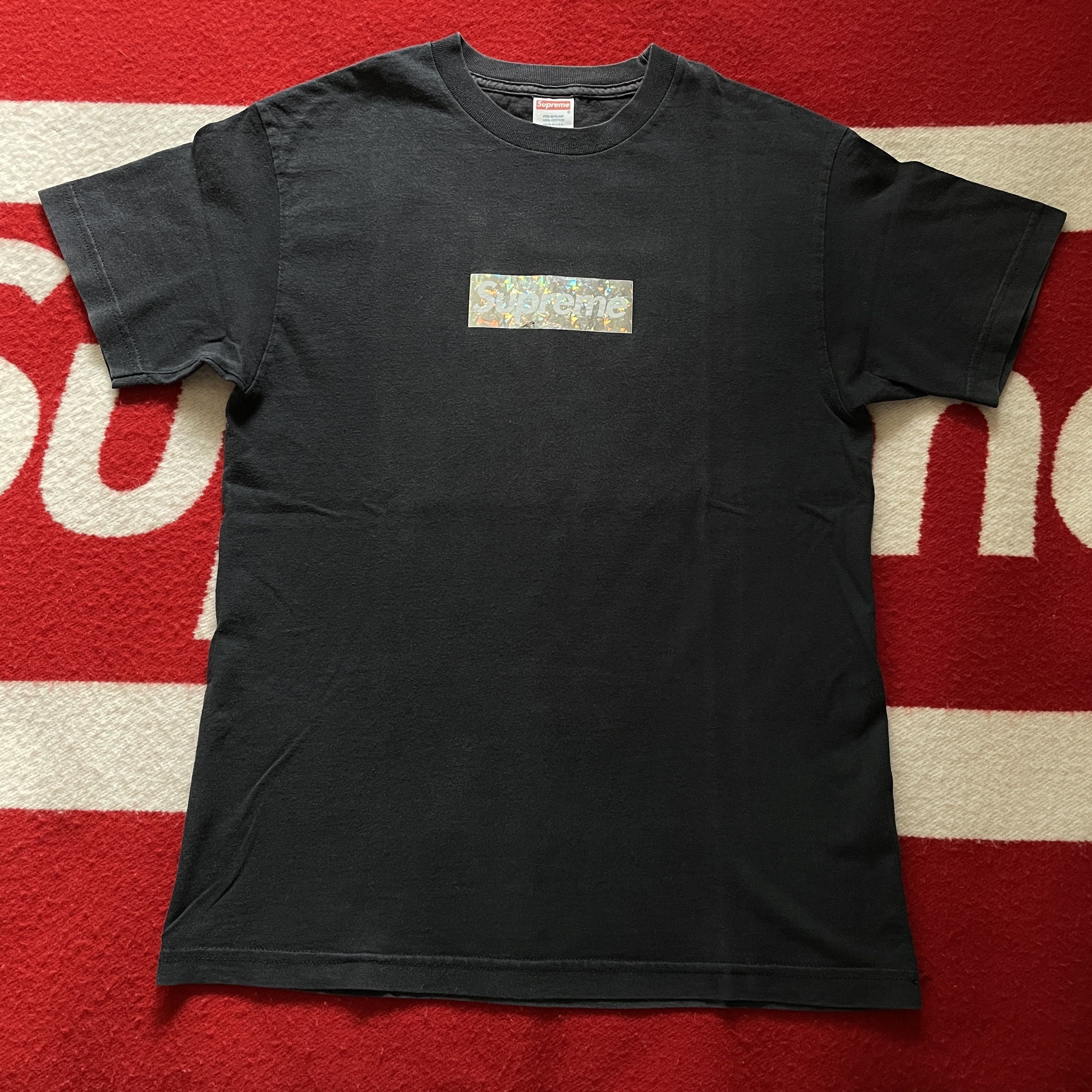 Supreme Supreme Holographic Box Logo Tee Shirt 2006 Black / Silver | Grailed