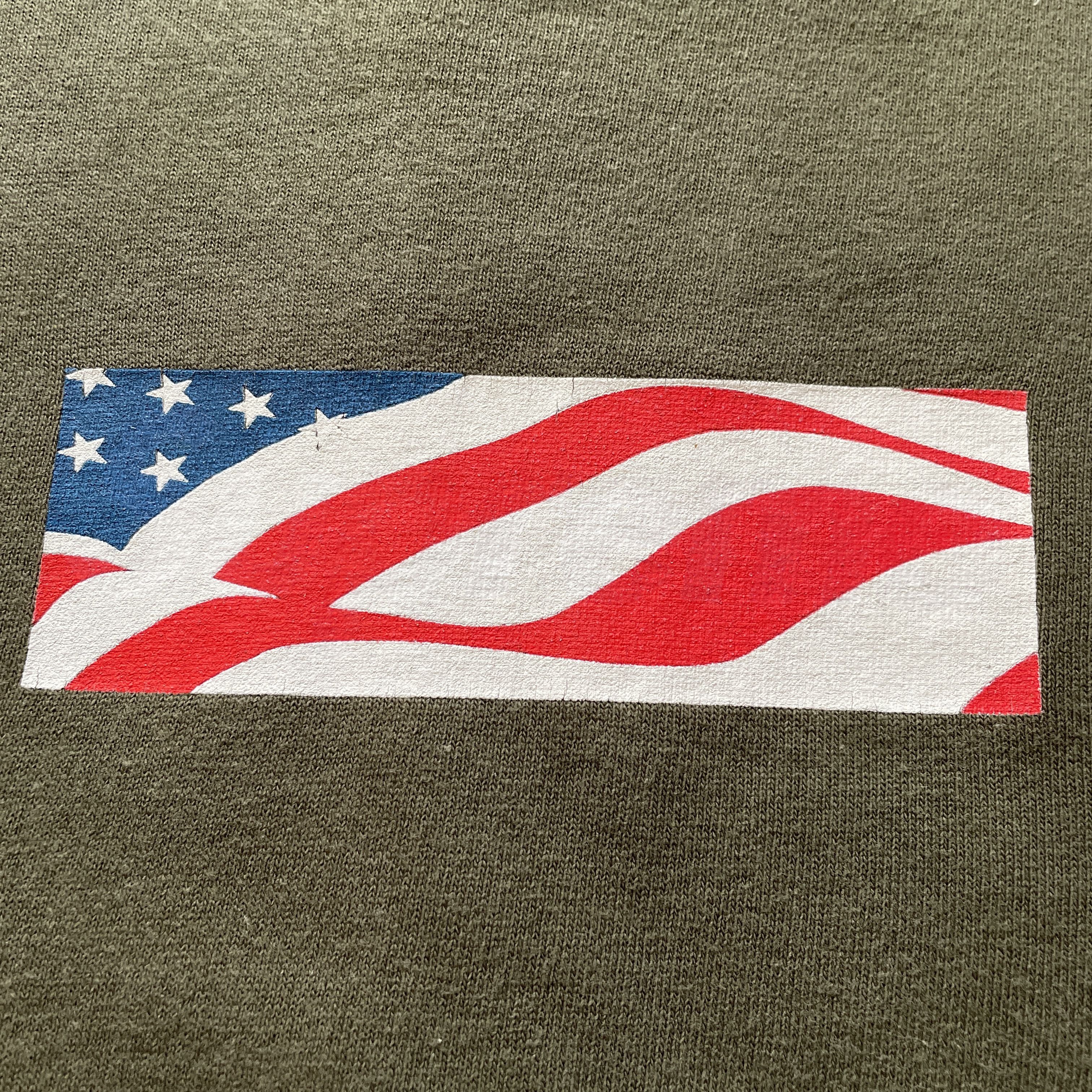 Supreme Supreme - Patriot 9/11 Box Logo Tee Shirt 2001-02 SS02 OLIVE Size US M / EU 48-50 / 2 - 2 Thumbnail