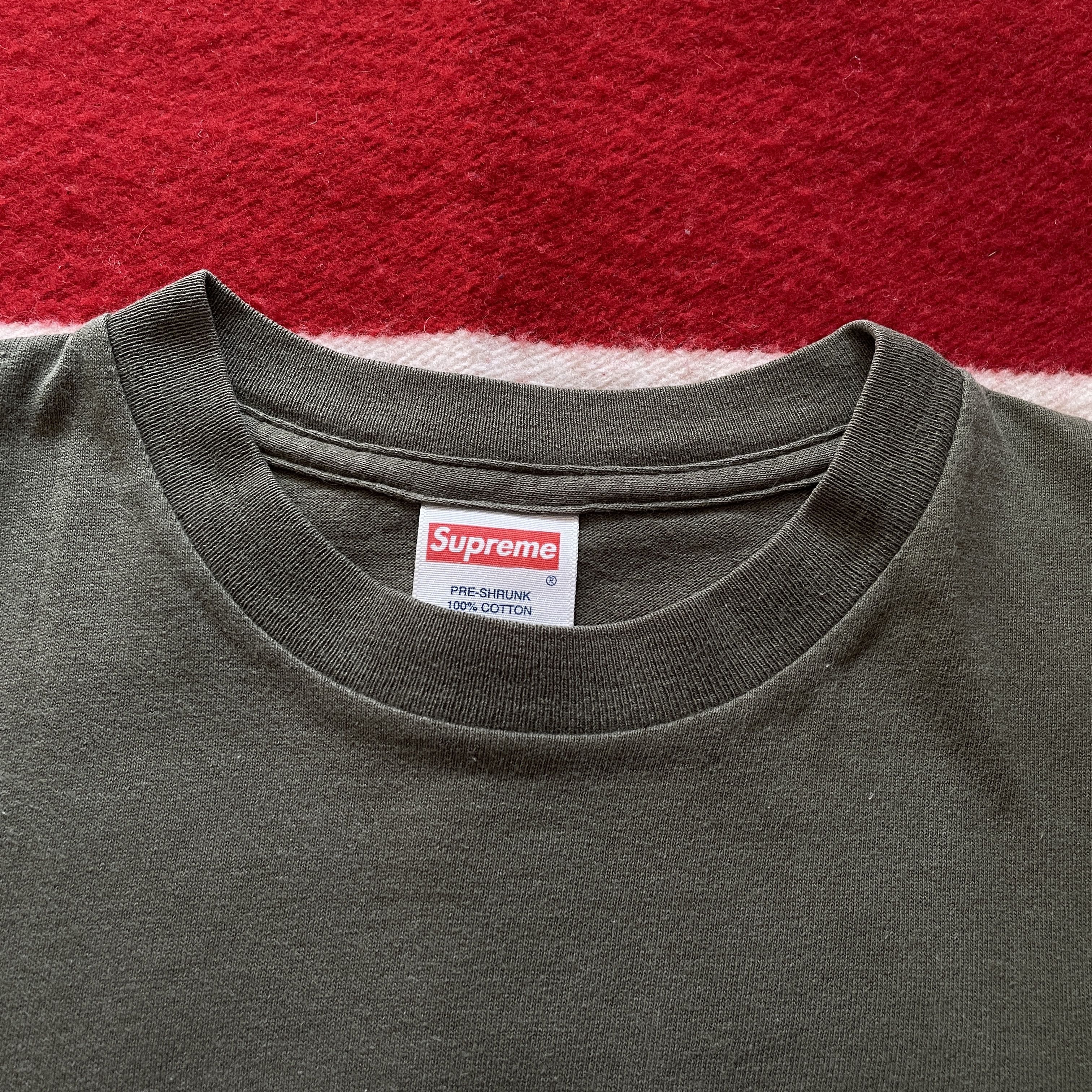 Supreme Supreme - Patriot 9/11 Box Logo Tee Shirt 2001-02 SS02 OLIVE Size US M / EU 48-50 / 2 - 6 Thumbnail
