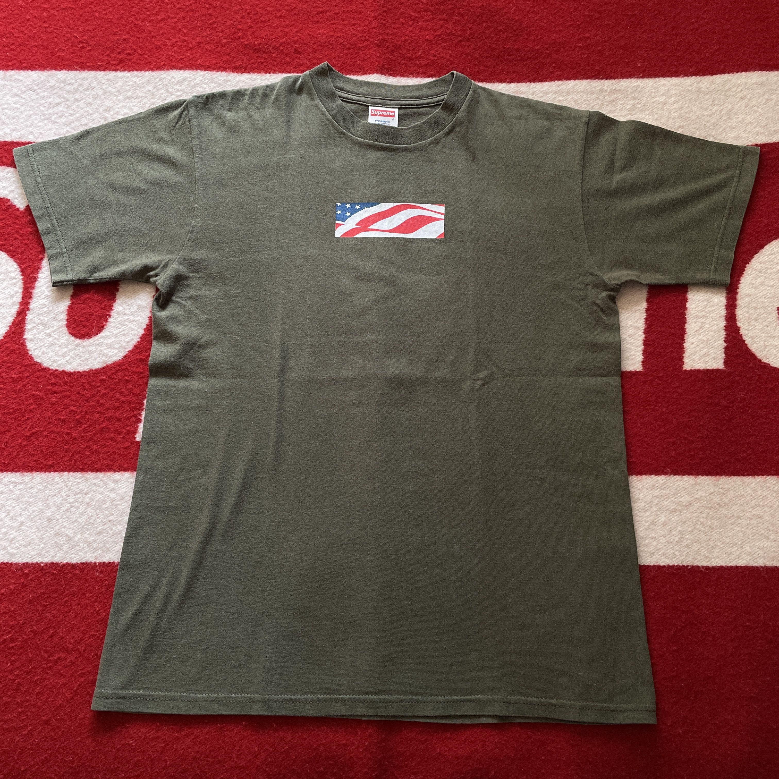 Supreme シュプリーム　2001 Patriot Box Logo Tee レア】Supreme Patriot Box Logo Tee 2001aw