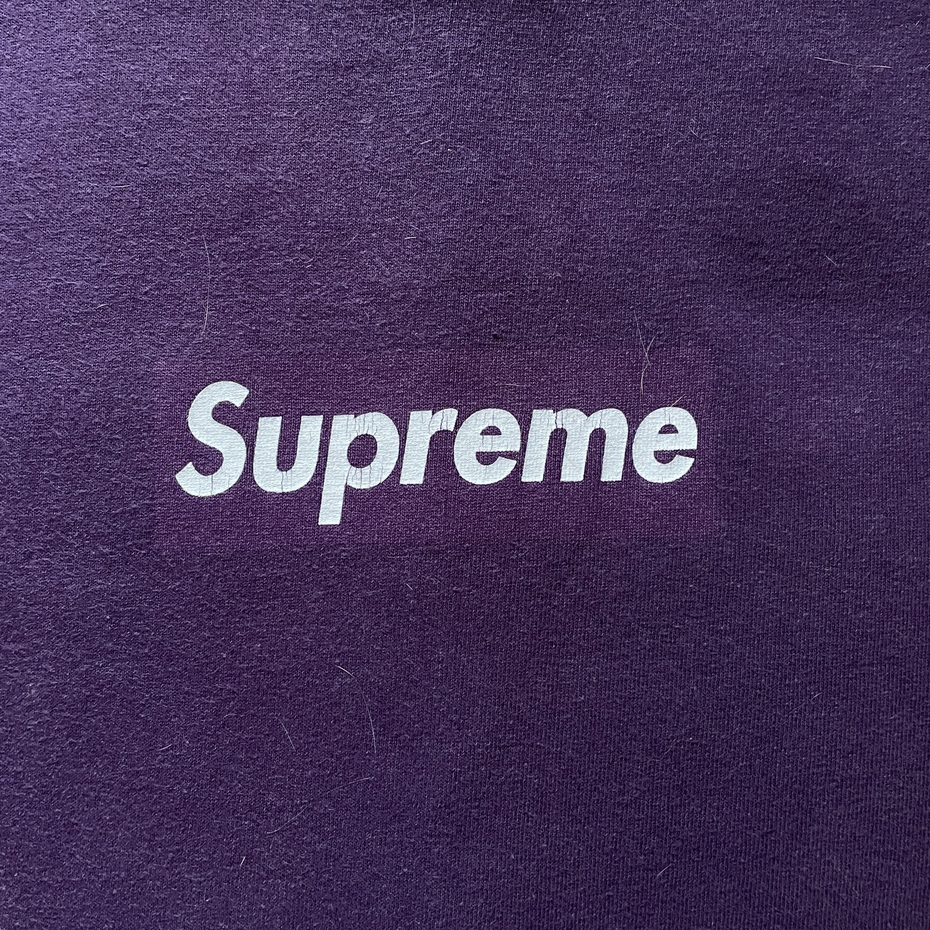 Supreme Supreme - 1999 Purple Tonal Box Logo Tee 90's RARE Size US M / EU 48-50 / 2 - 2 Thumbnail