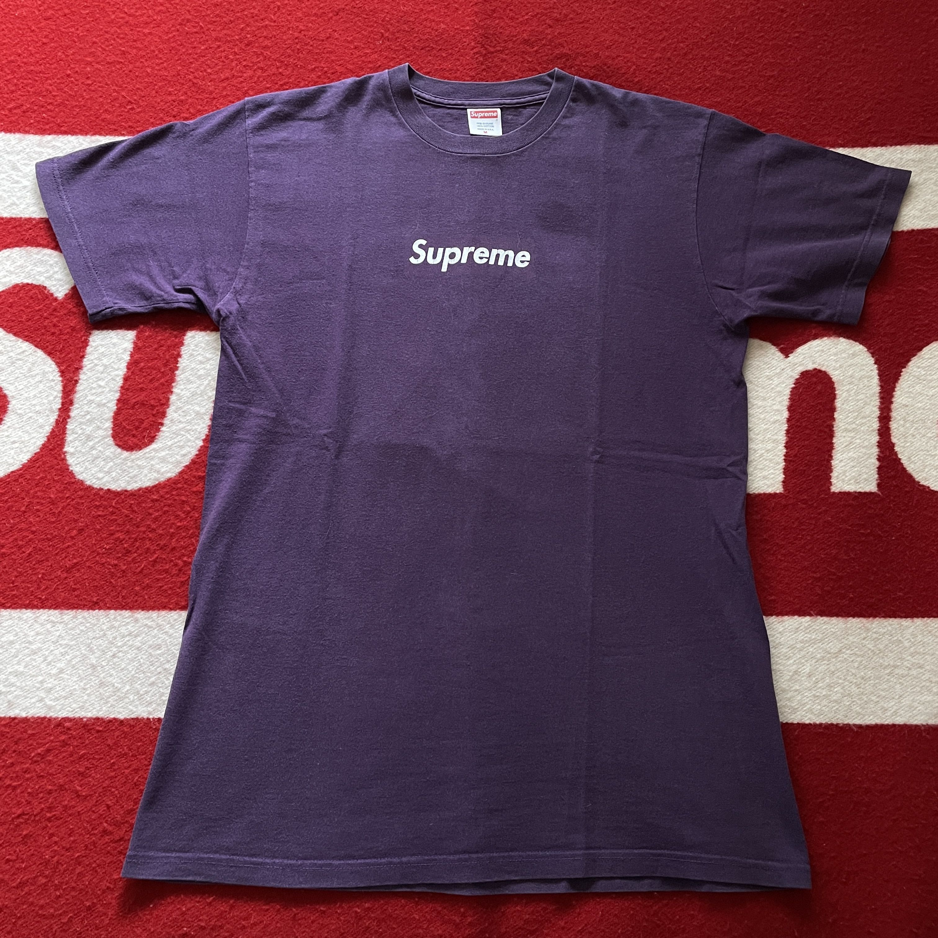 Supreme Purple Box Logo Tee | Grailed