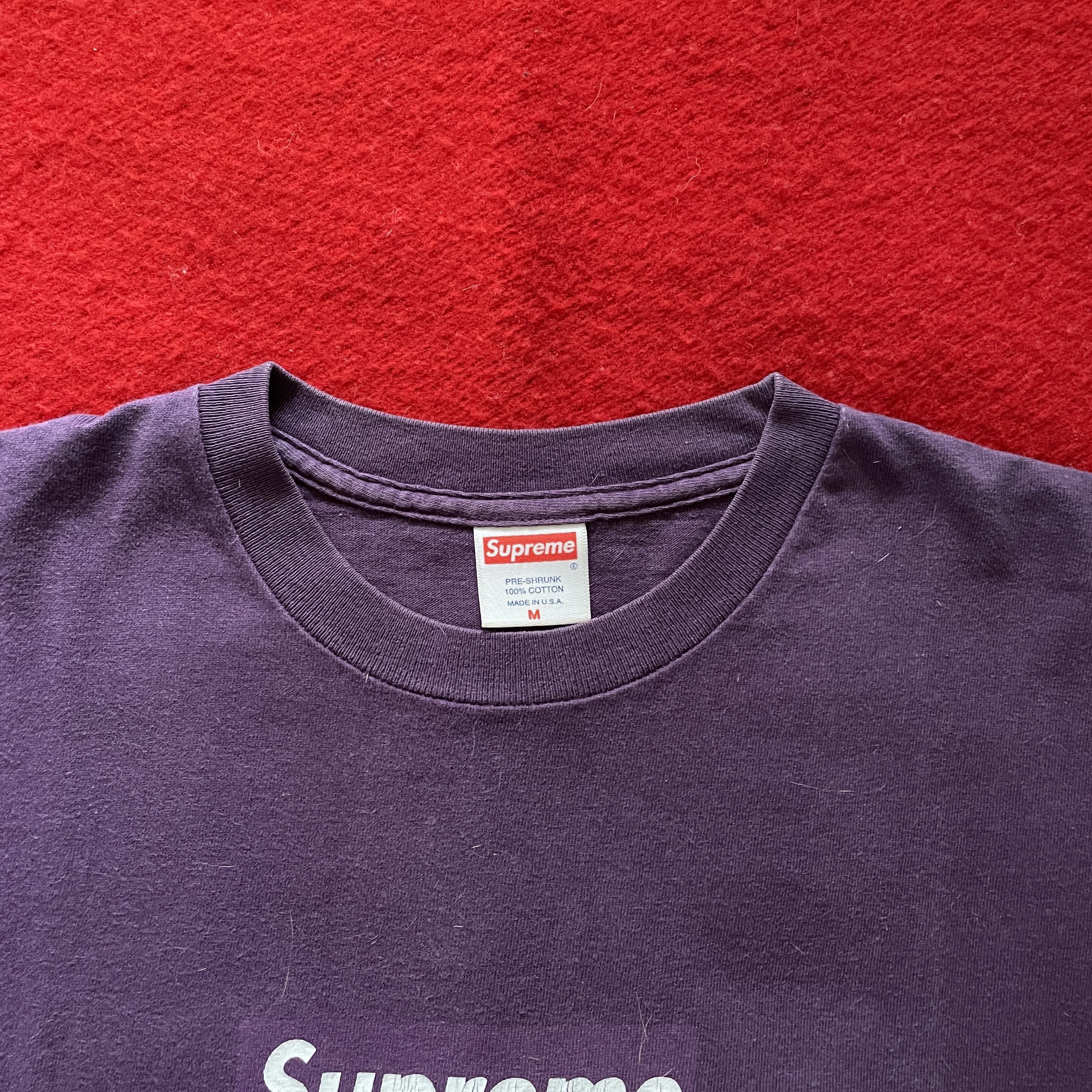 Supreme Supreme - 1999 Purple Tonal Box Logo Tee 90's RARE Size US M / EU 48-50 / 2 - 4 Thumbnail